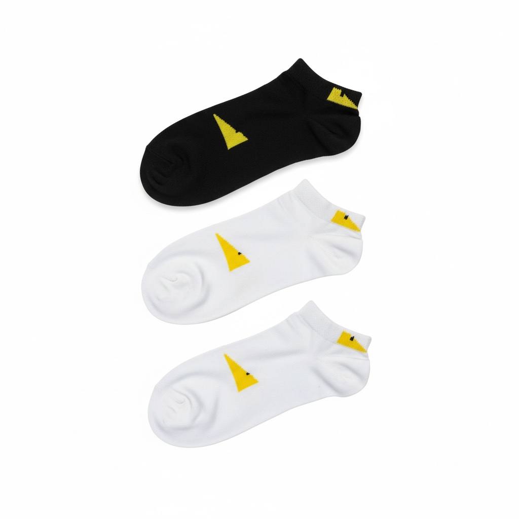 Fendi Monster Eye No-Show Socks 3-Pack 🧦👁️ | 1 Black & 2 White