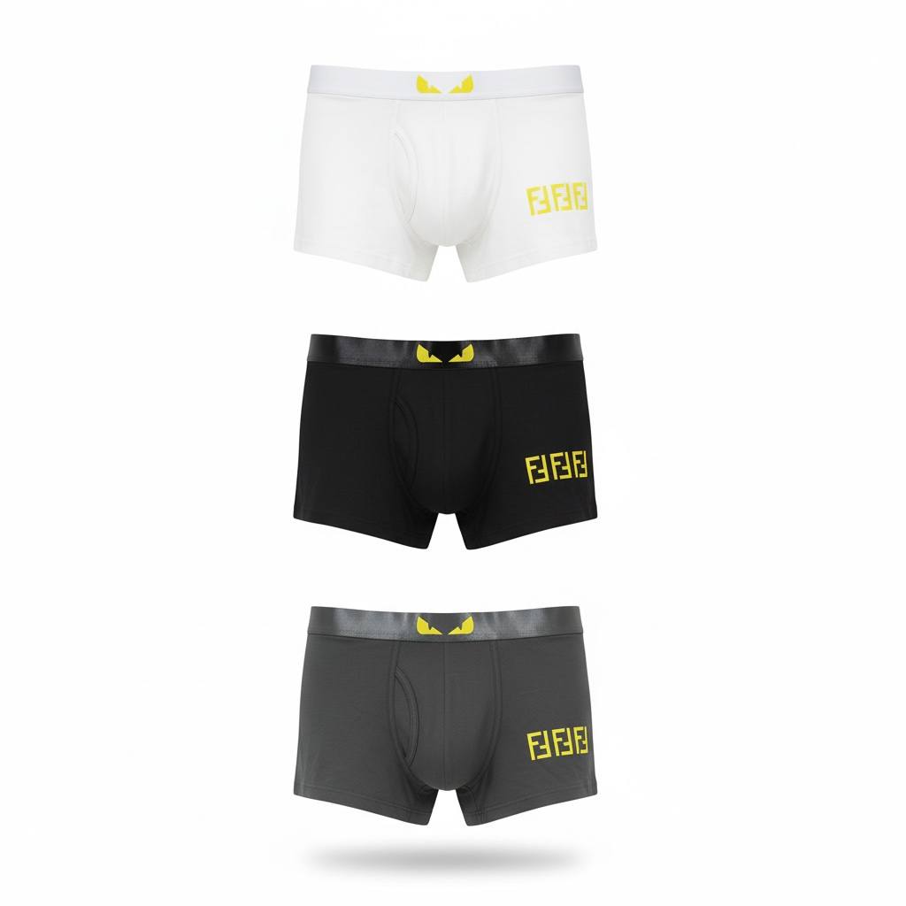 Fendi Monster Eye Boxer Briefs – Premium 3-Pack Designer Set 🩳🔥