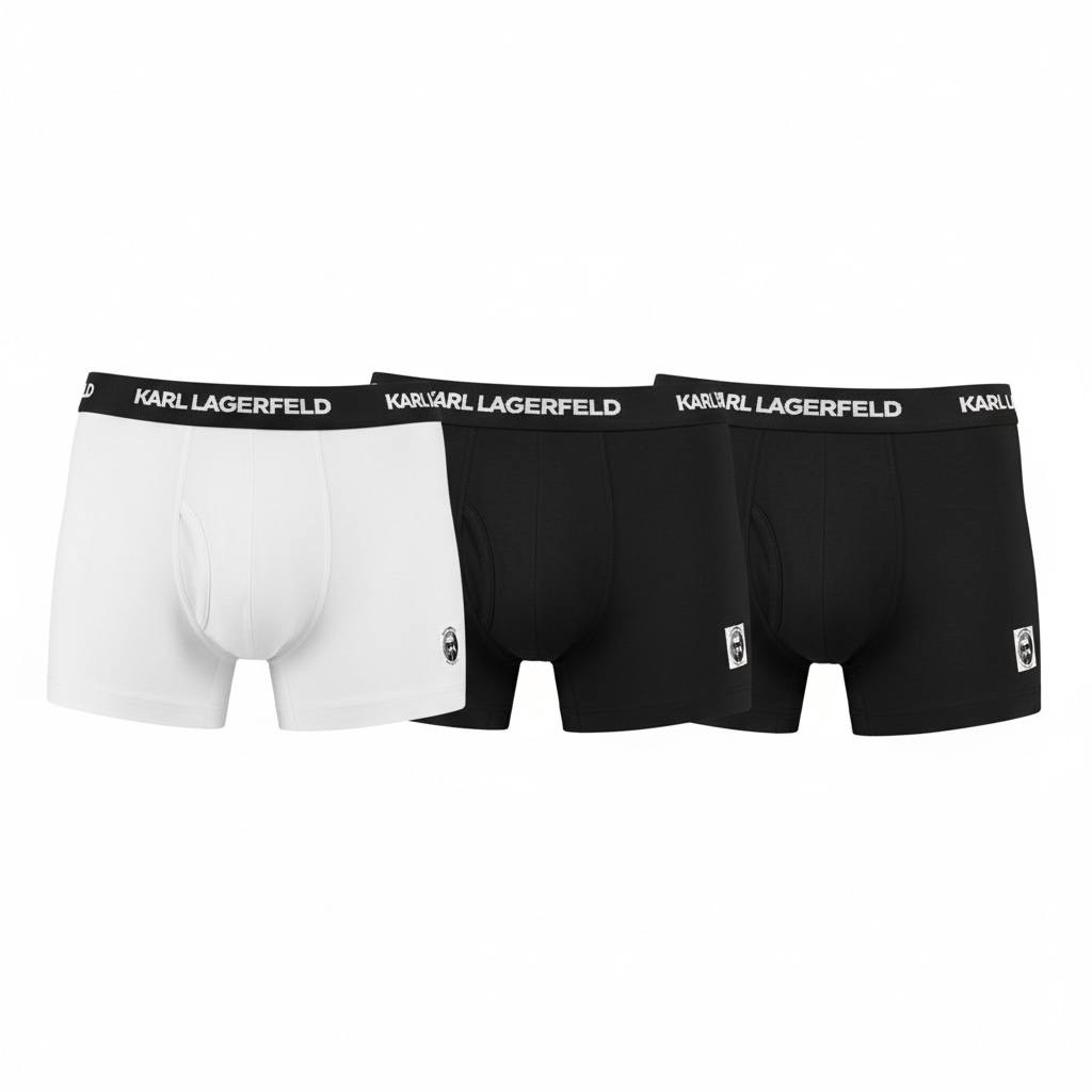 Karl Lagerfeld Logo Boxer Briefs – 3-Pack Premium Designer Essentials 🩳🖤