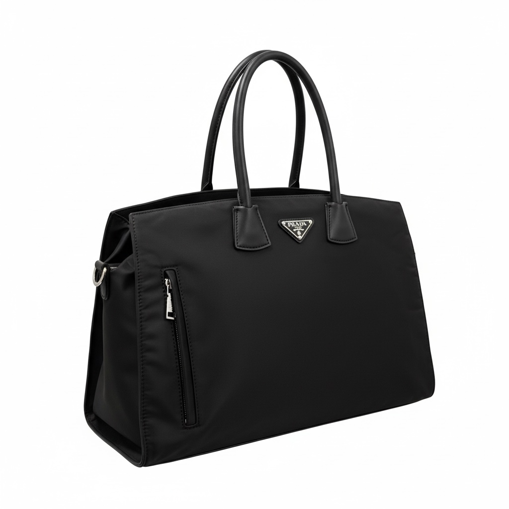 PRADA Large Black Tote 🖤 | Minimal Luxury Statement