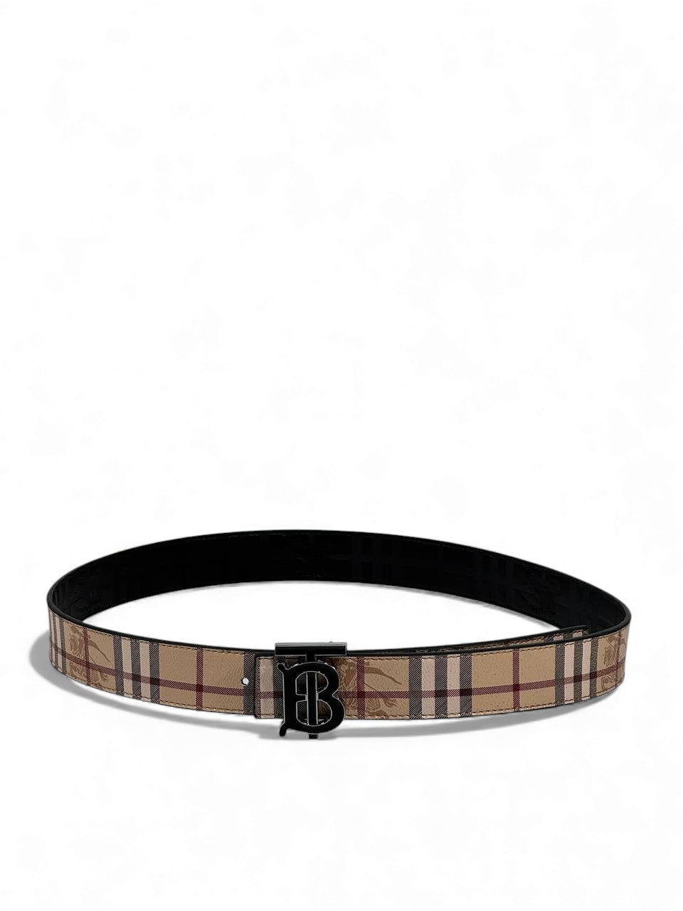 🤎 Burberry Double-Face Vintage Check Belt – 125cm 🖤✨