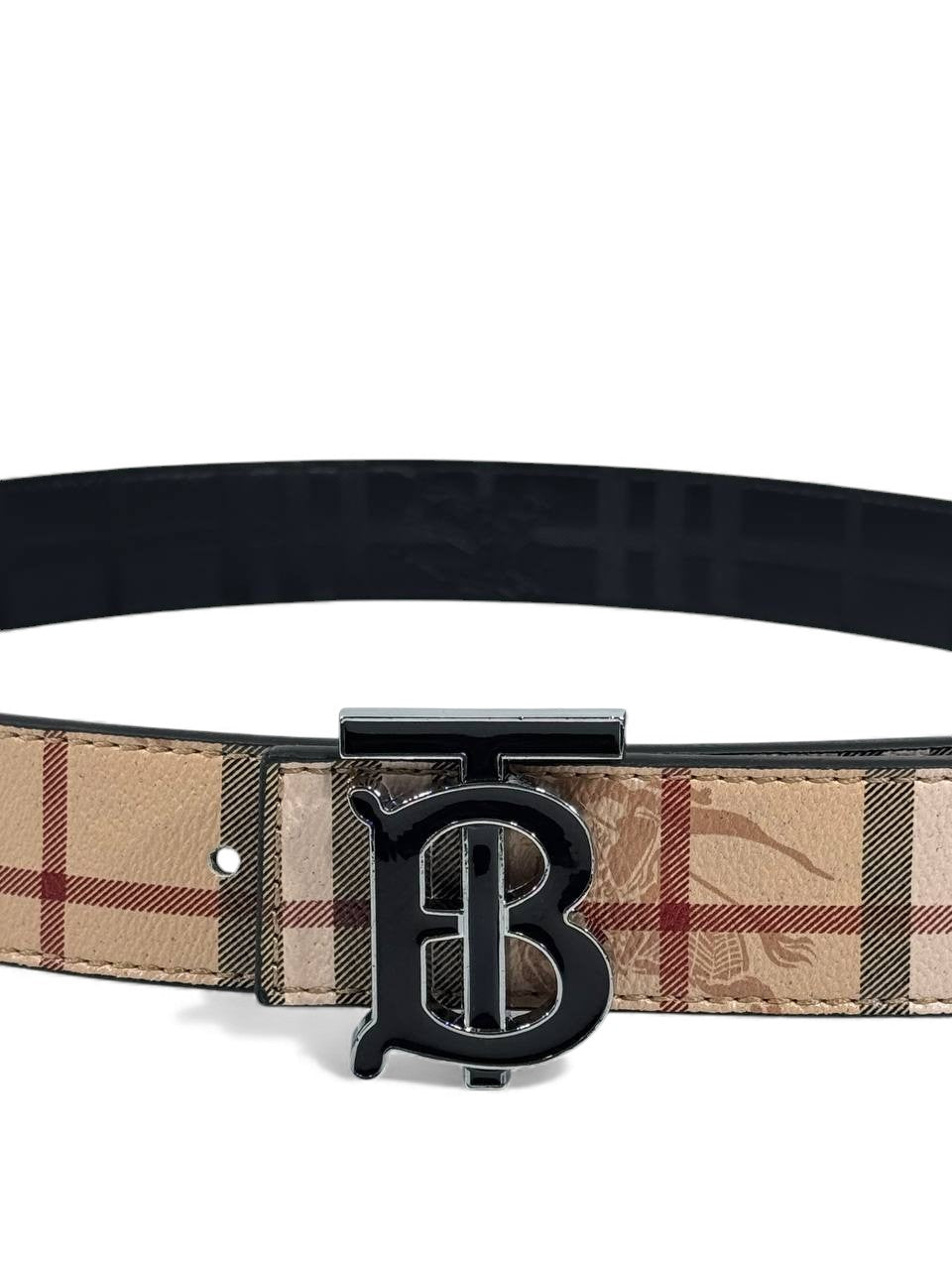 🤎 Burberry Double-Face Vintage Check Belt – 125cm 🖤✨