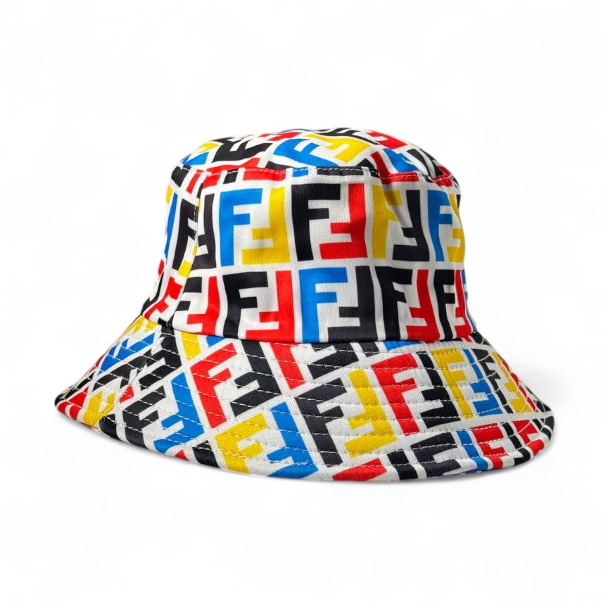 Fendi FF Multicolor Bucket Hat – Iconic Monogram Pop Print