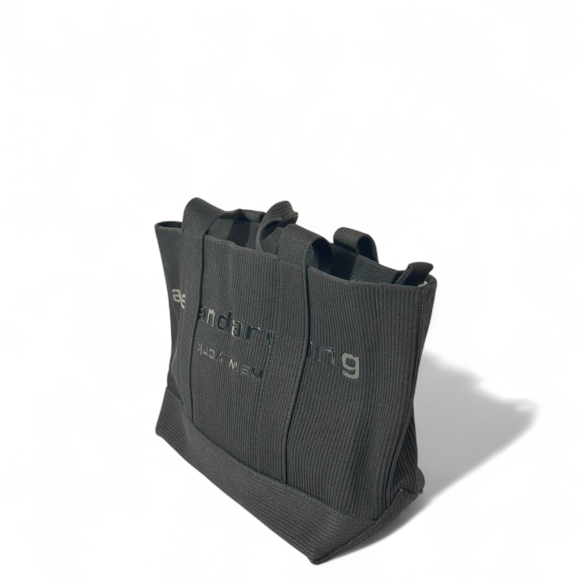Alexander Wang Large Ribbed Tote – Black Canvas Urban Chic 🖤