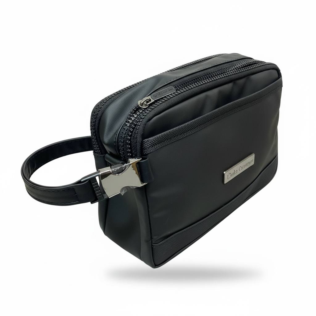 Calvin Klein Jeans Black Travel Toiletry Bag 🖤✨ | Minimal Zip Wash Pouch