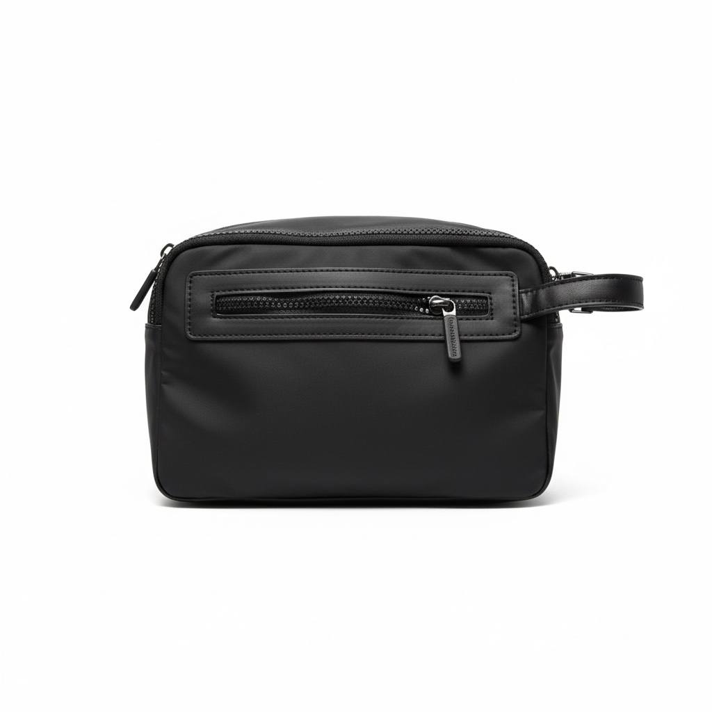 Calvin Klein Jeans Black Travel Toiletry Bag 🖤✨ | Minimal Zip Wash Pouch