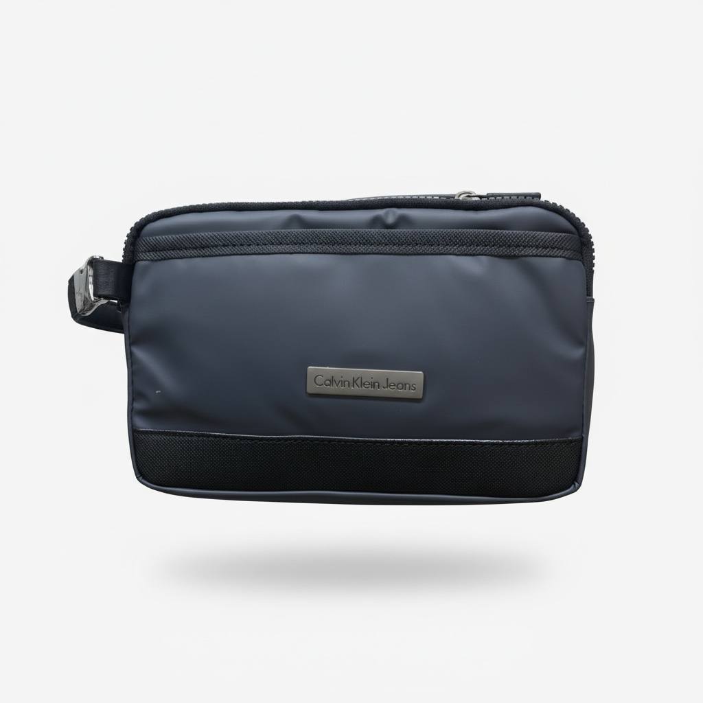 Calvin Klein Jeans Grey Travel Toiletry Bag 🩶✨ | Minimalist Zip Wash Pouch