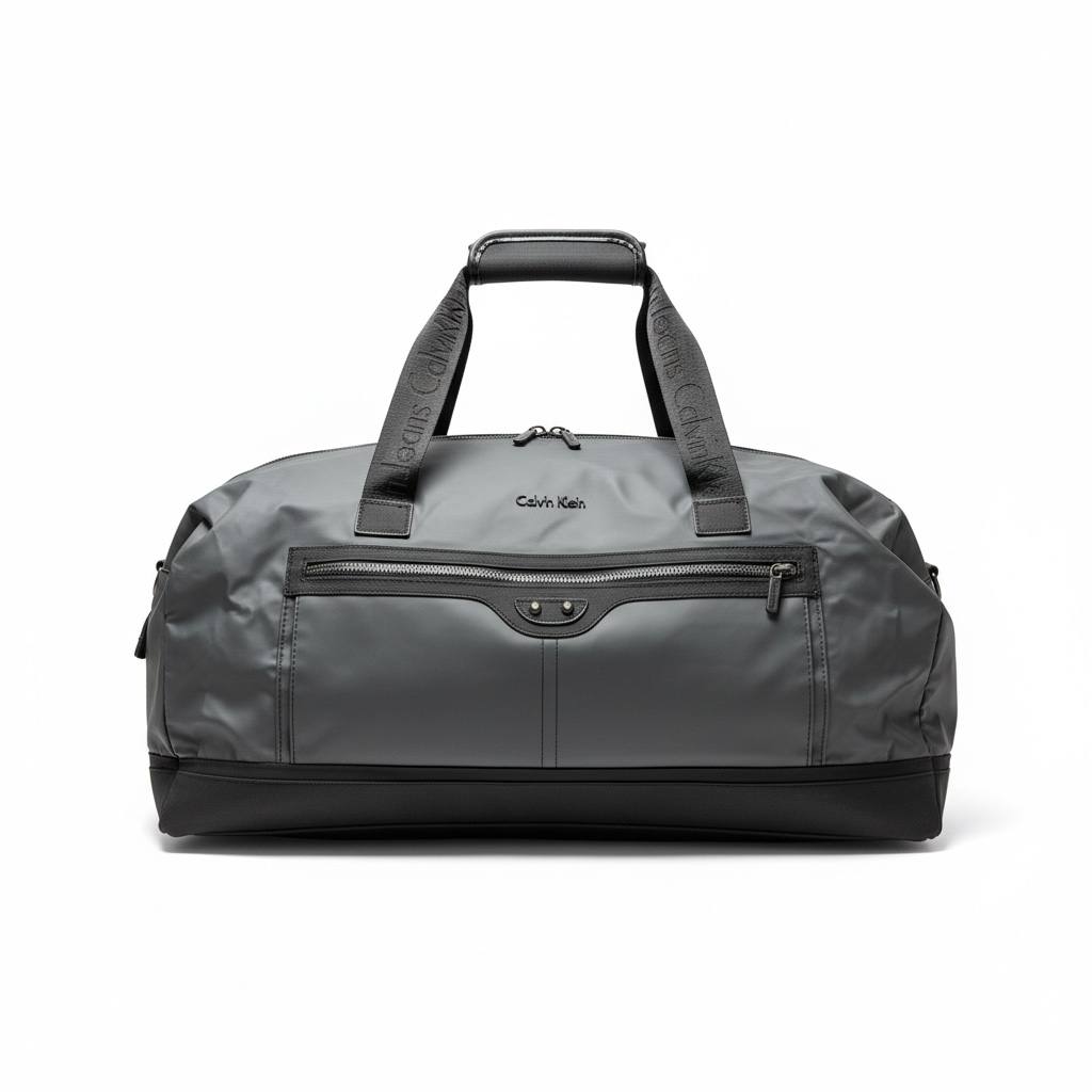 Calvin Klein Grey Weekender Duffle Bag 🩶 | Premium Travel & Gym Holdall