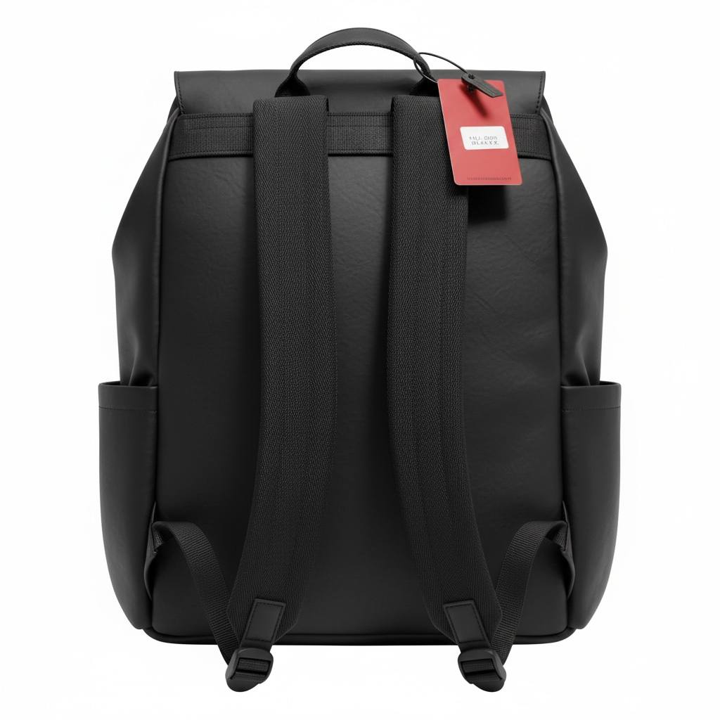 HUGO Black Flap Backpack with Buckle Straps 🖤 | Premium Urban Statement Bag