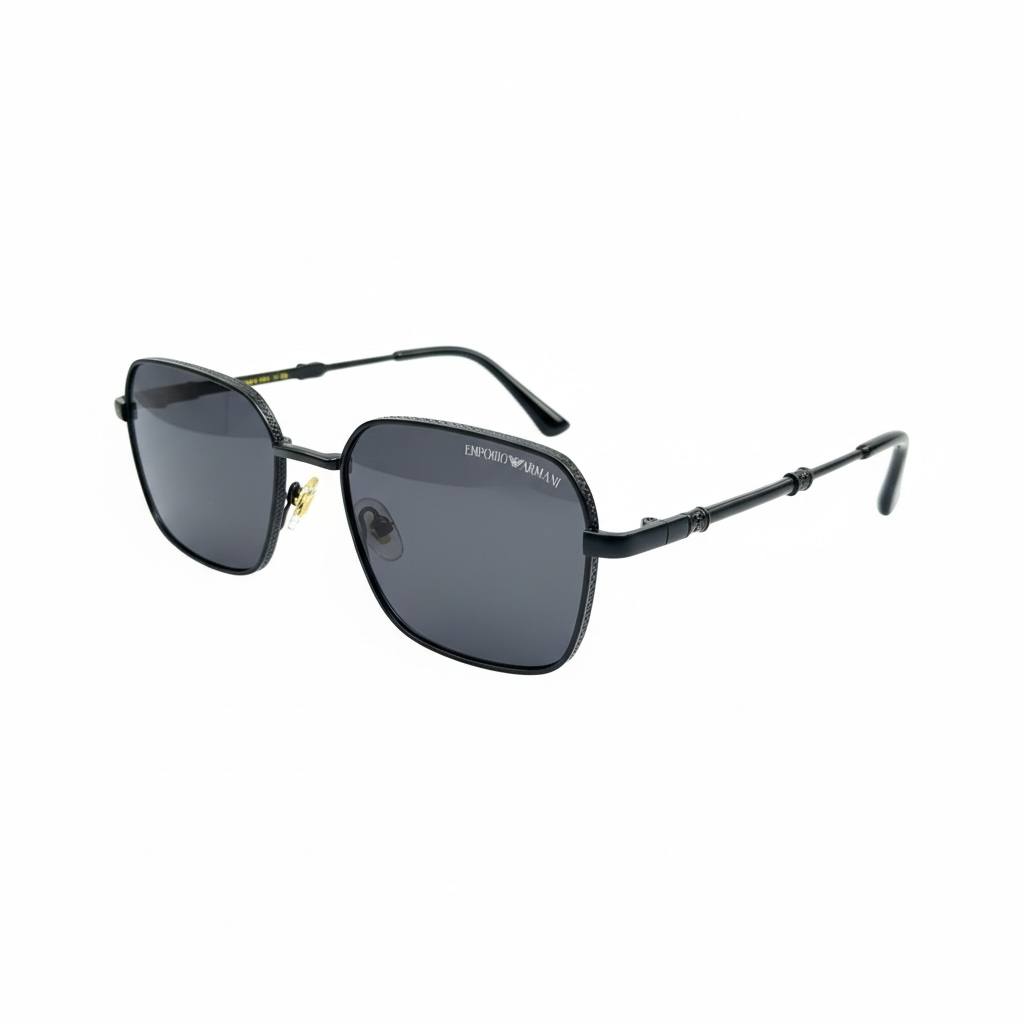 Emporio Armani Black Metal Sunglasses 🖤 | Minimal Square Luxury Frame