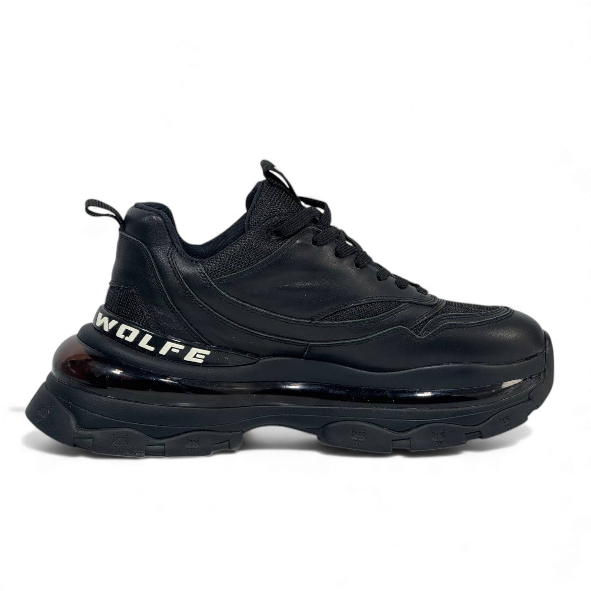 ⚡ Naked Wolfe All-Black Chunky Sneakers – Bold Power Street Luxe 👟
