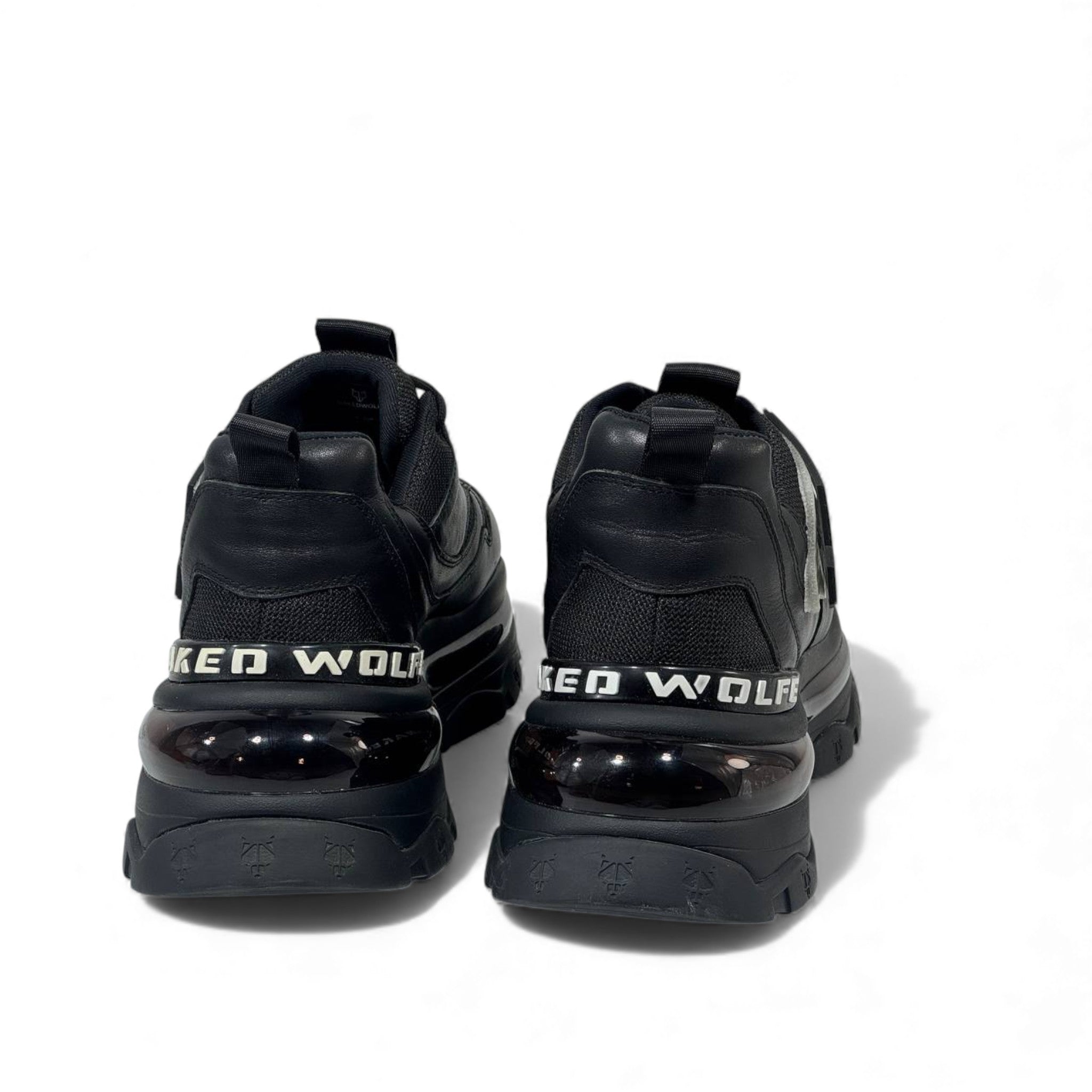 ⚡ Naked Wolfe All-Black Chunky Sneakers – Bold Power Street Luxe 👟