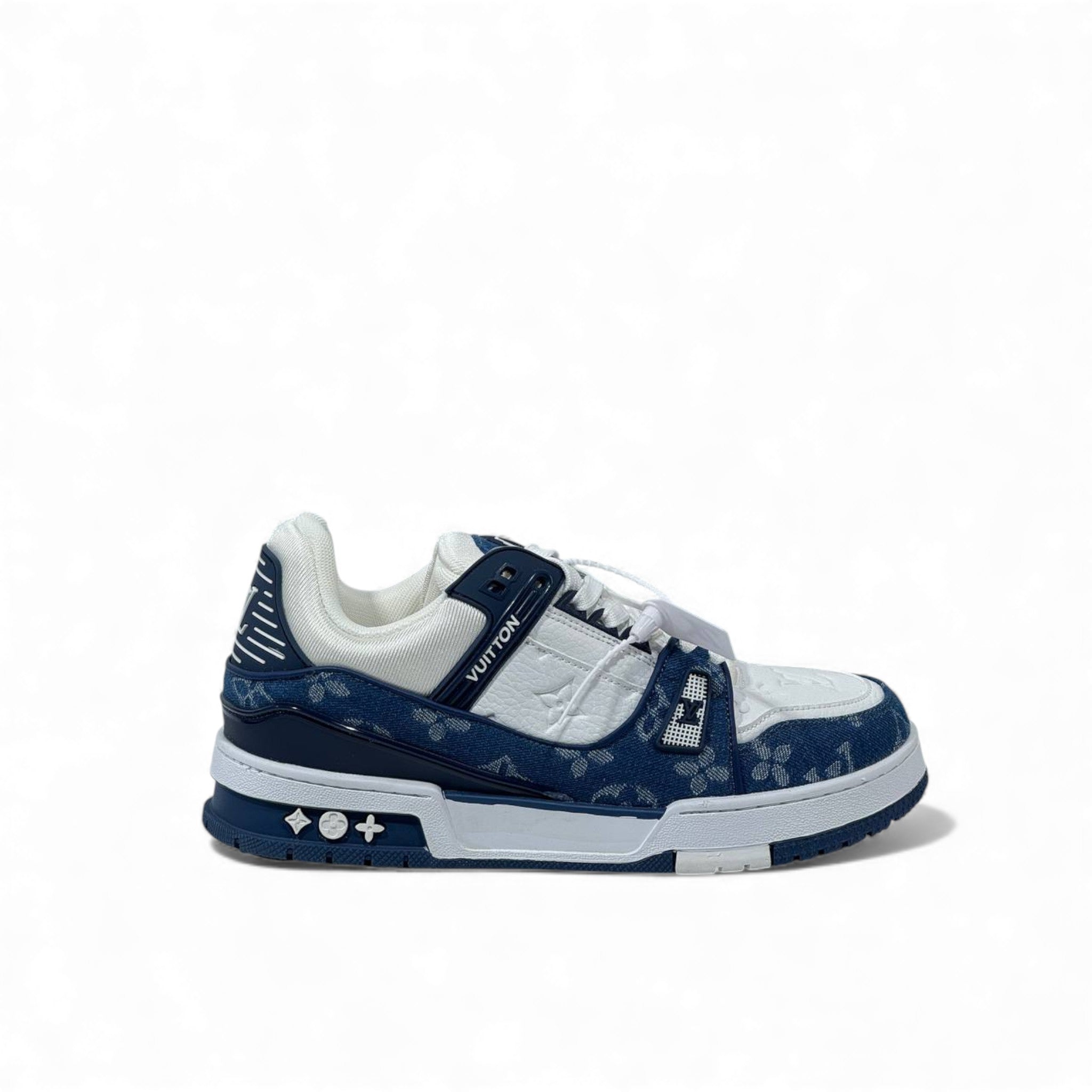 💙 Louis Vuitton LV Trainer Denim Blue Sneakers – Where Luxury Meets Street Spirit 👟