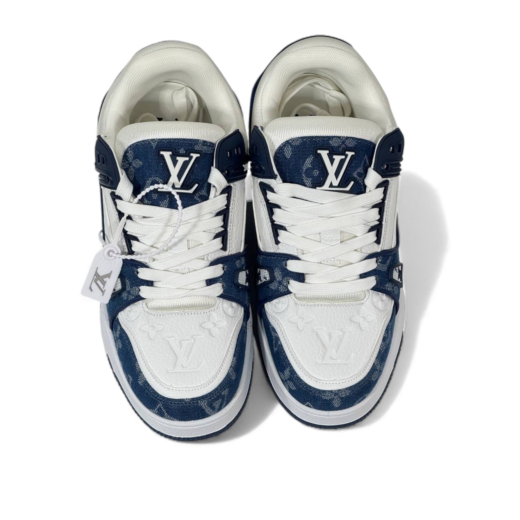 💙 Louis Vuitton LV Trainer Denim Blue Sneakers – Where Luxury Meets Street Spirit 👟