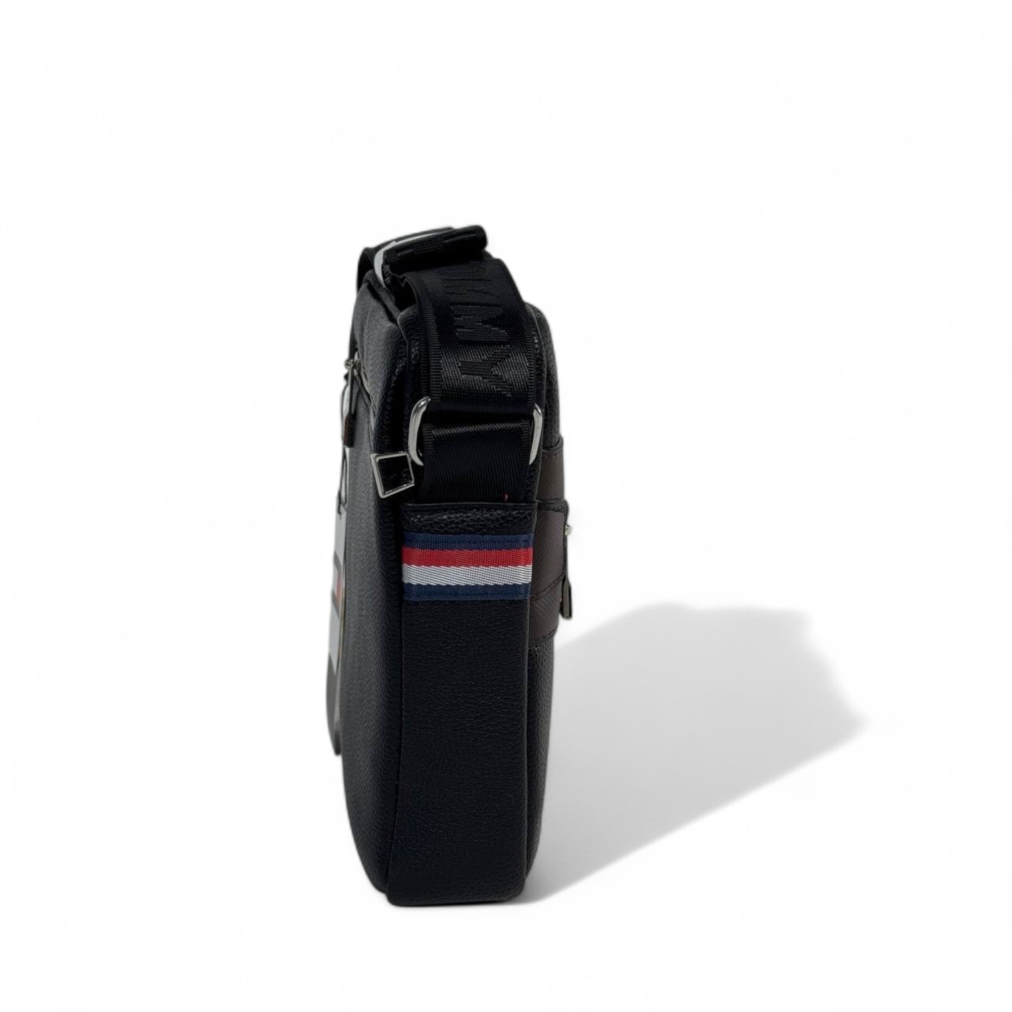 Tommy Hilfiger Crossbody Bag – Black & Brown Leather Look 🎯🖤