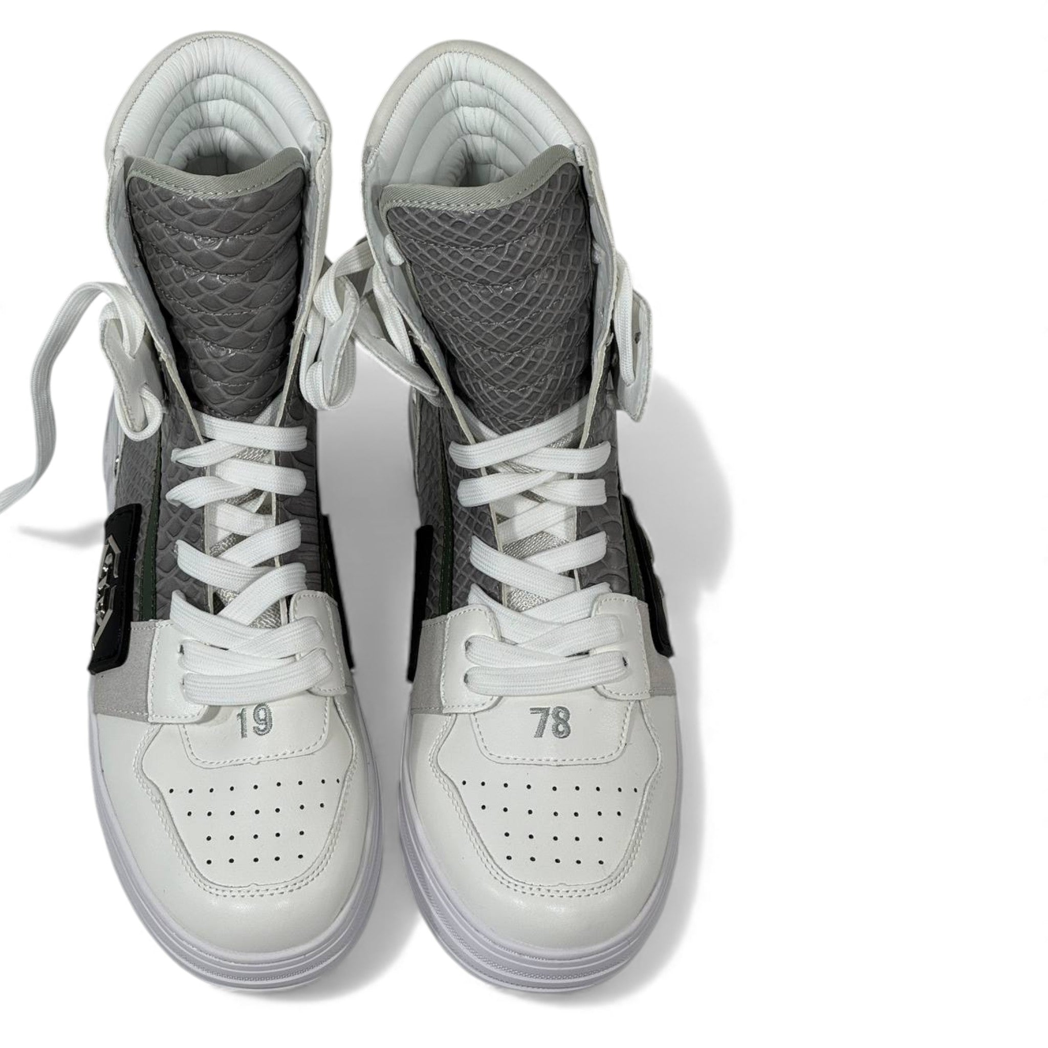 ⚪ Philipp Plein High-Top “78” Sneakers – Fearless Luxury Street Power 👟