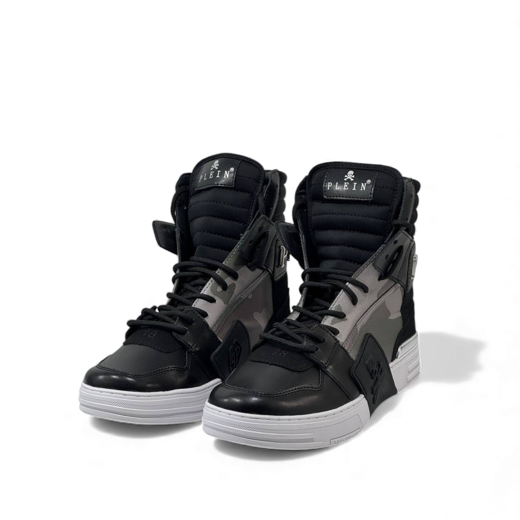 🖤 Philipp Plein High-Top Camo Sneakers – Bold Luxury in Motion 👟