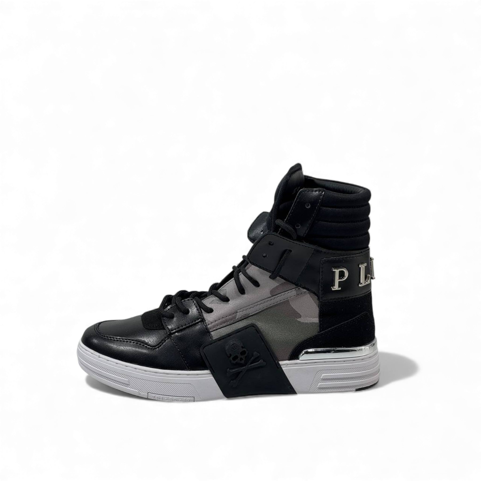 🖤 Philipp Plein High-Top Camo Sneakers – Bold Luxury in Motion 👟