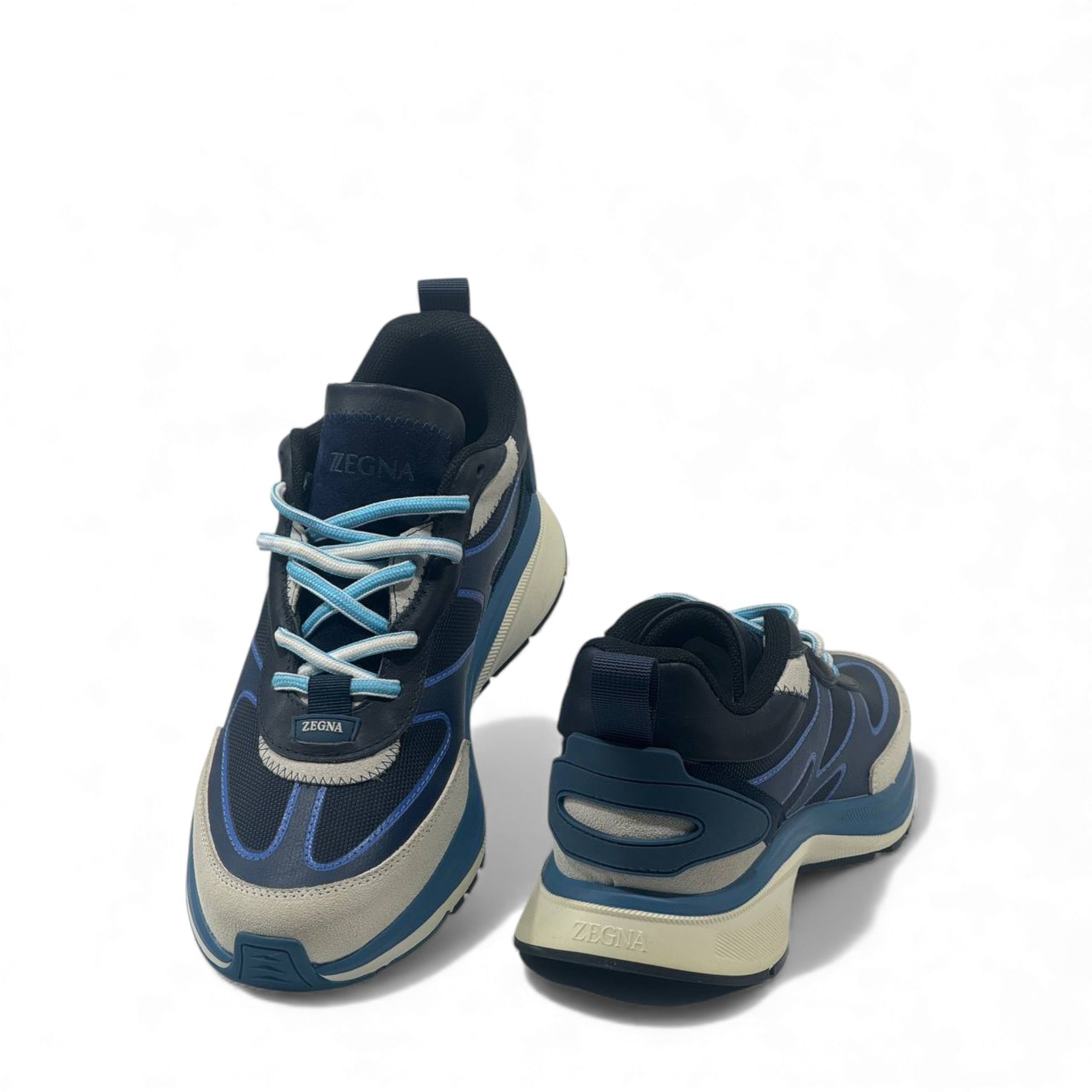 💙 Zegna Active Blue Sneakers – Italian Craft Meets Modern Energy 👟