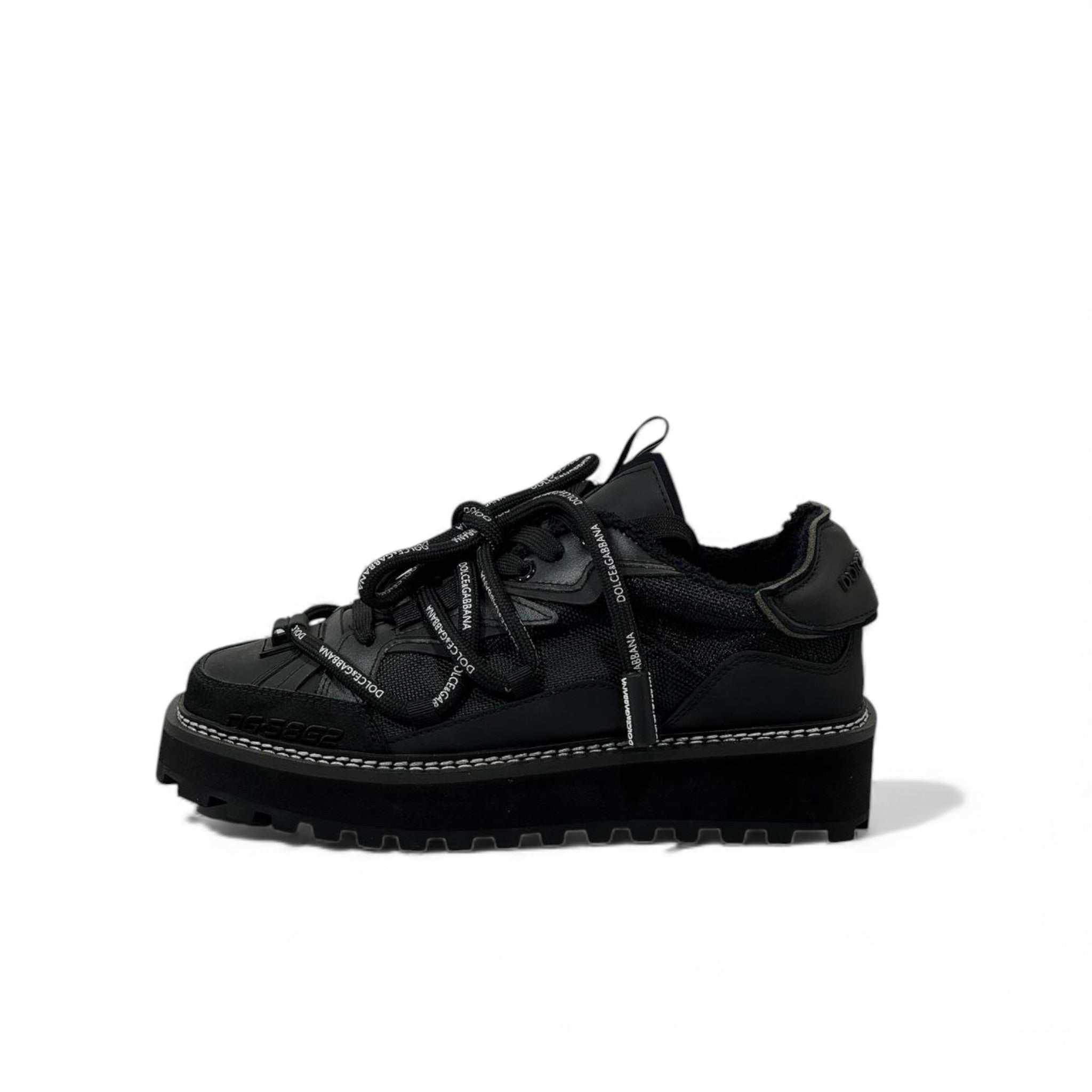 Dolce & Gabbana NS1 Trek Sneakers – Rugged Luxury in All Black ⚡