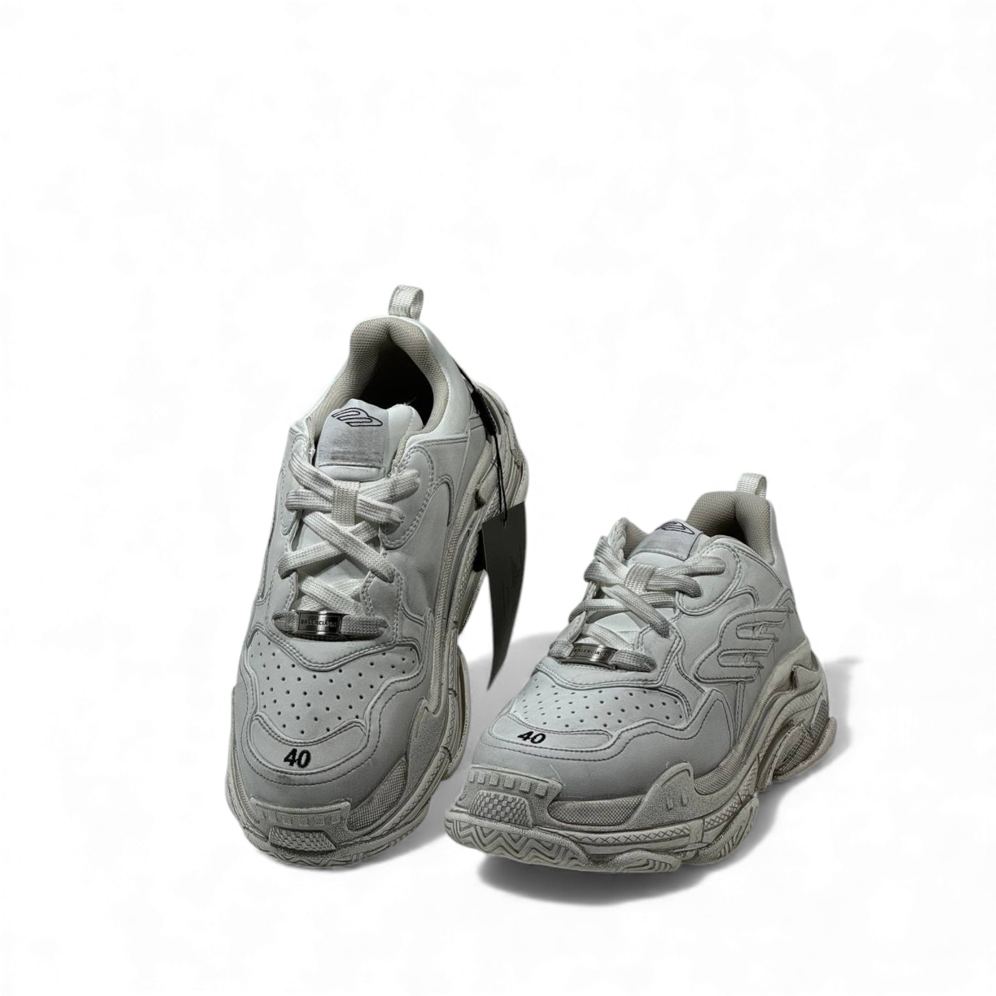 Balenciaga Triple S – White Monolith Edition 👟