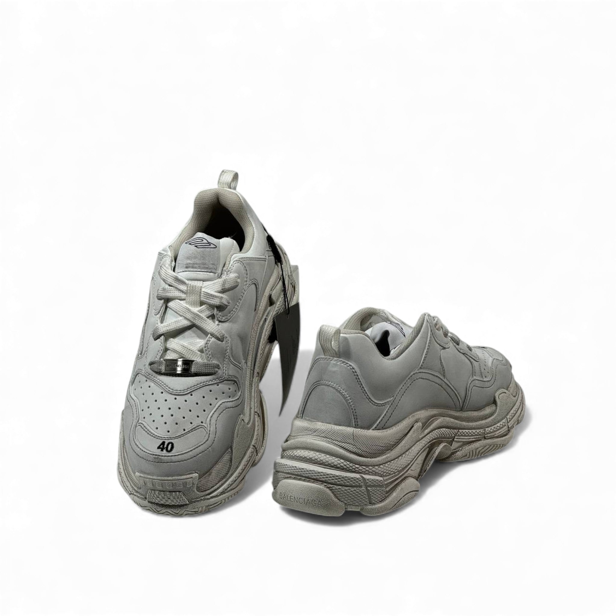 Balenciaga Triple S – White Monolith Edition 👟