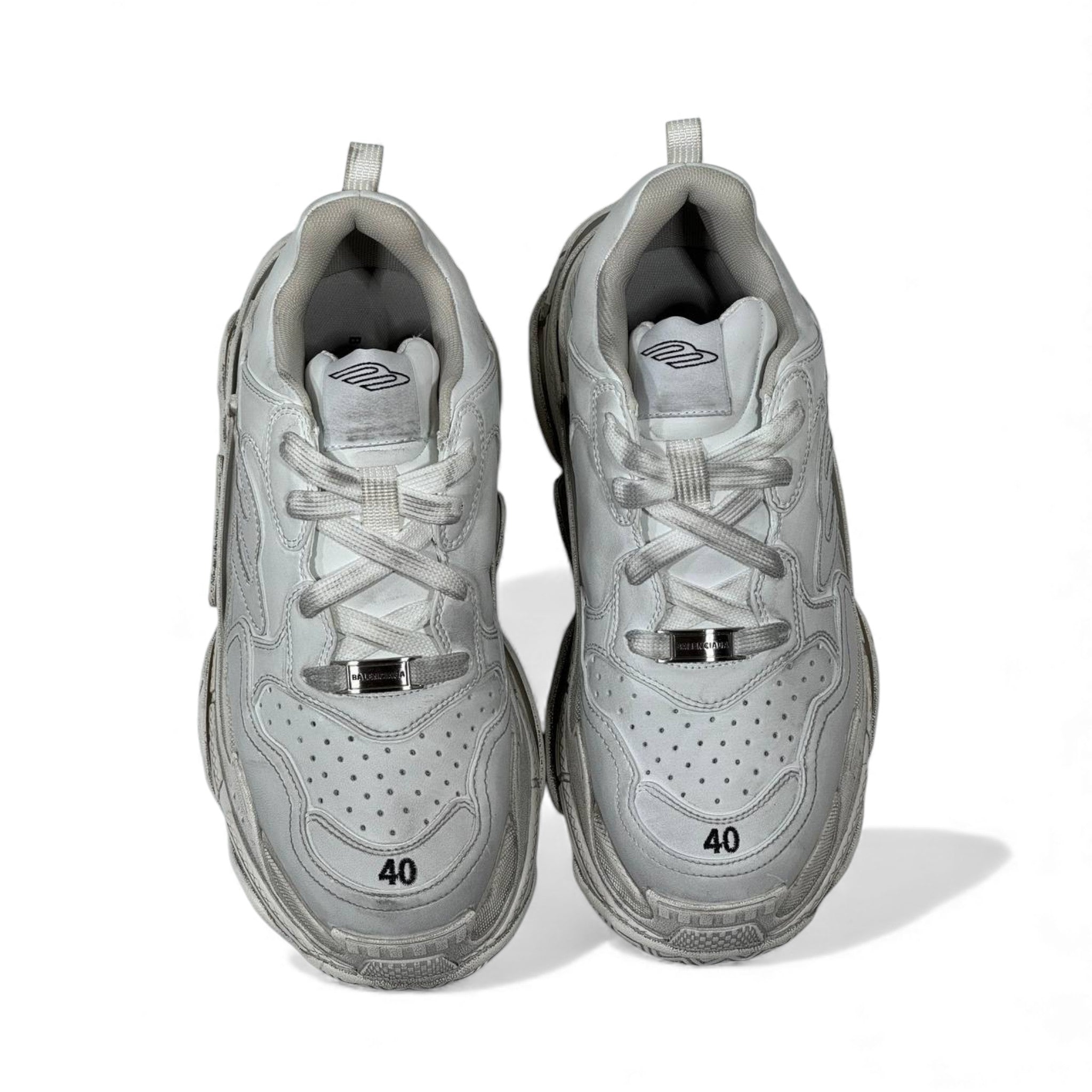 Balenciaga Triple S – White Monolith Edition 👟