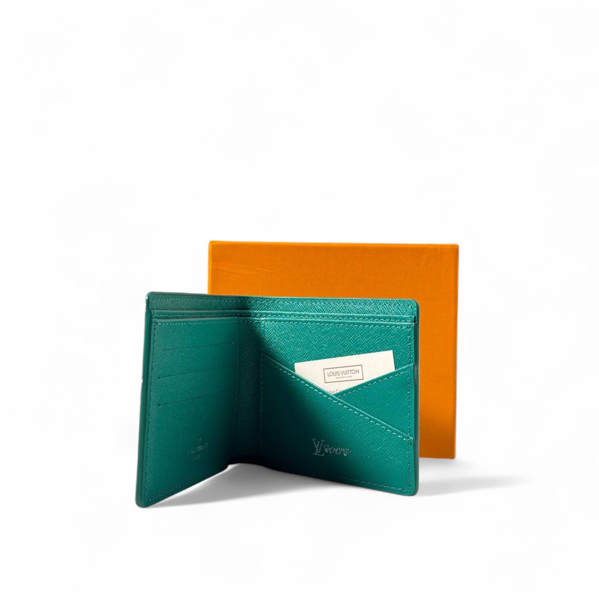 💚 Louis Vuitton Monogram Wallet in Green – Graffiti Logo Edition 🖋️✨