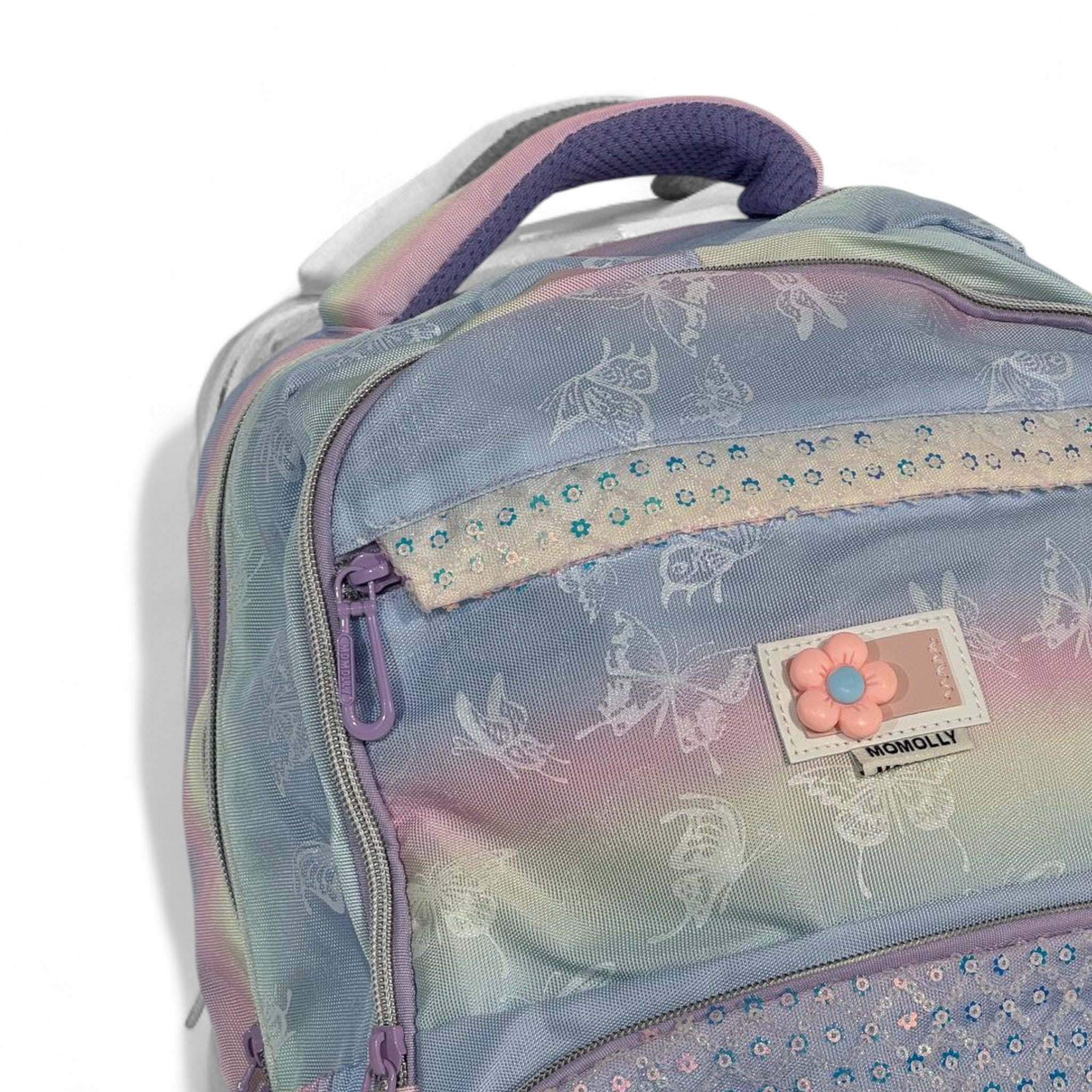 🎒 Momolly Butterfly Dreams Backpack – Soft Pastel Twilight 🦋💜
