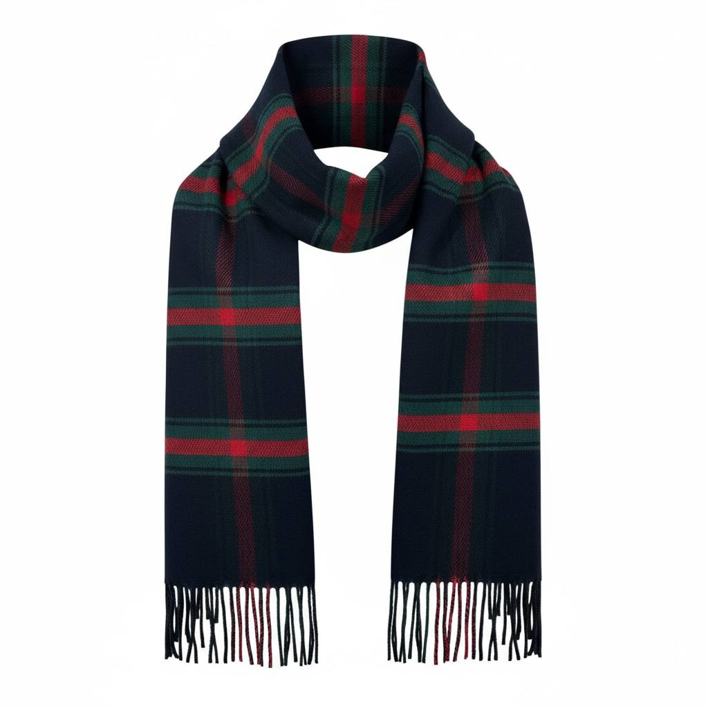 🕶️ Gucci Tartan Wool Scarf | Classic Red & Green Check Pattern
