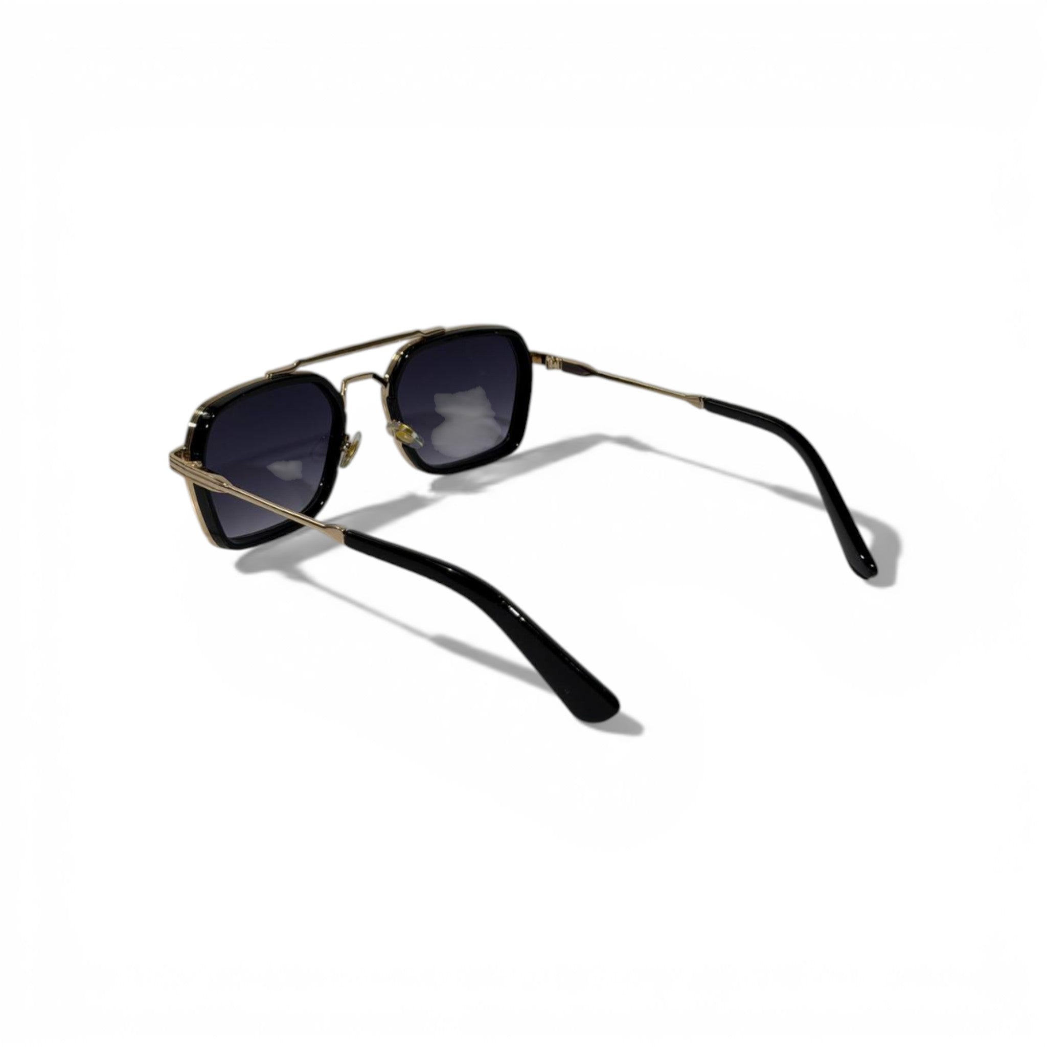 BOSS Gold Double-Bridge Square Sunglasses 🕶️✨