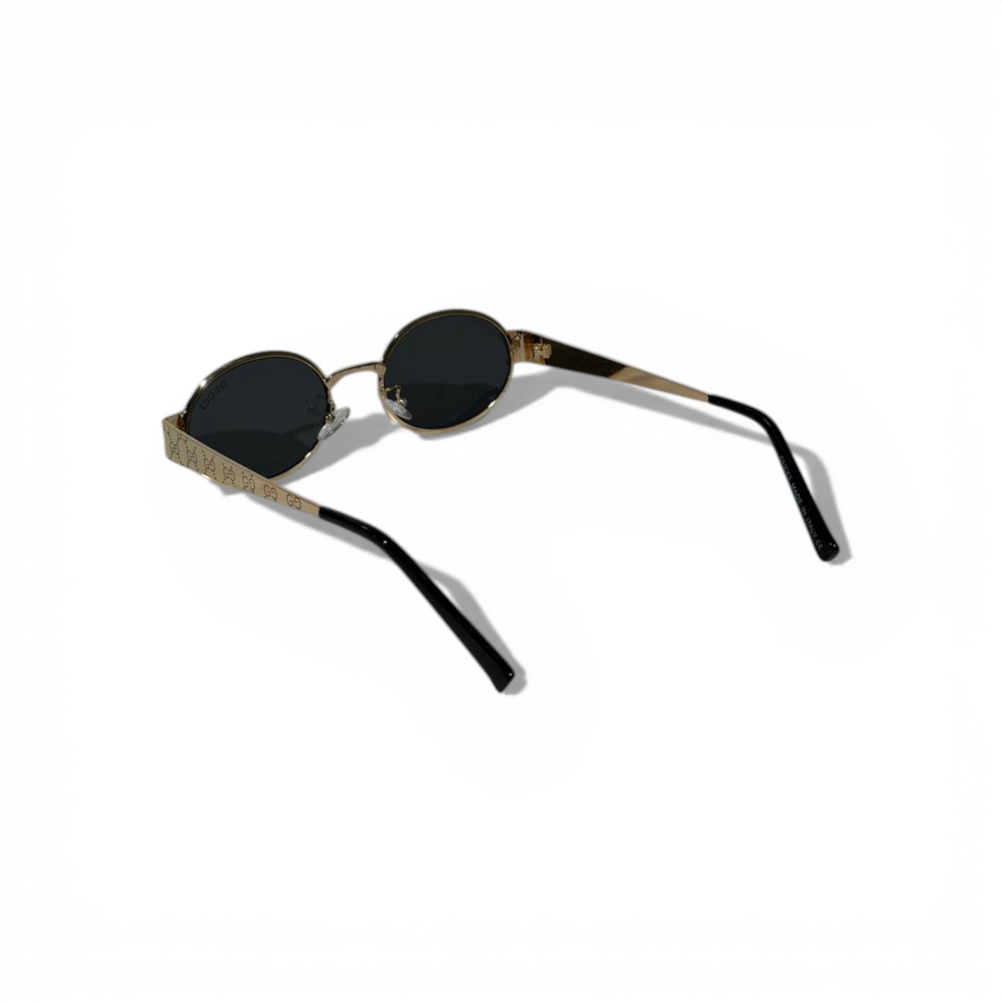 Gucci Round Metal Sunglasses – Gold Monogram Edition ✨🕶️