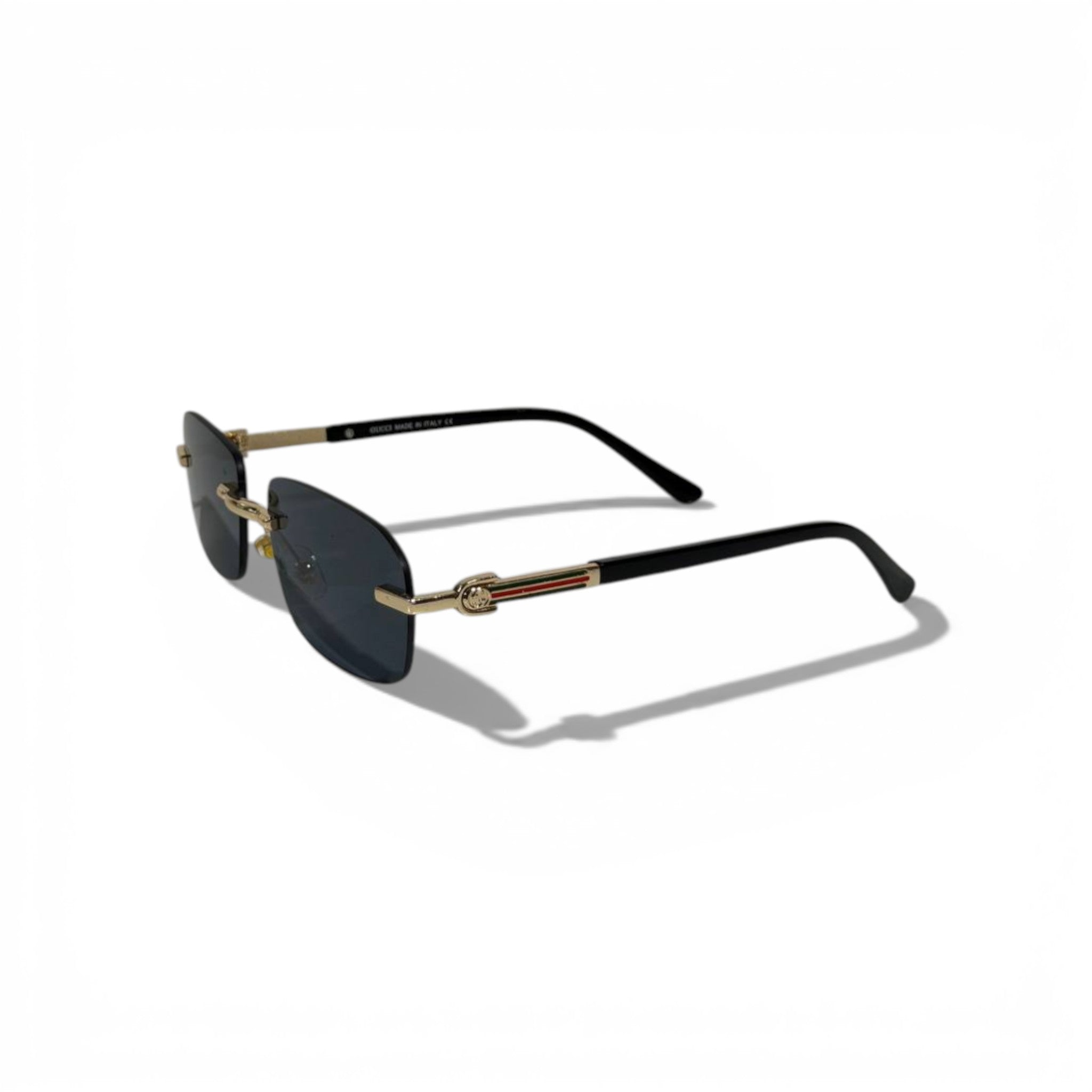 Gucci Rimless Rectangular Sunglasses – Gold Minimal Edition ✨🕶️