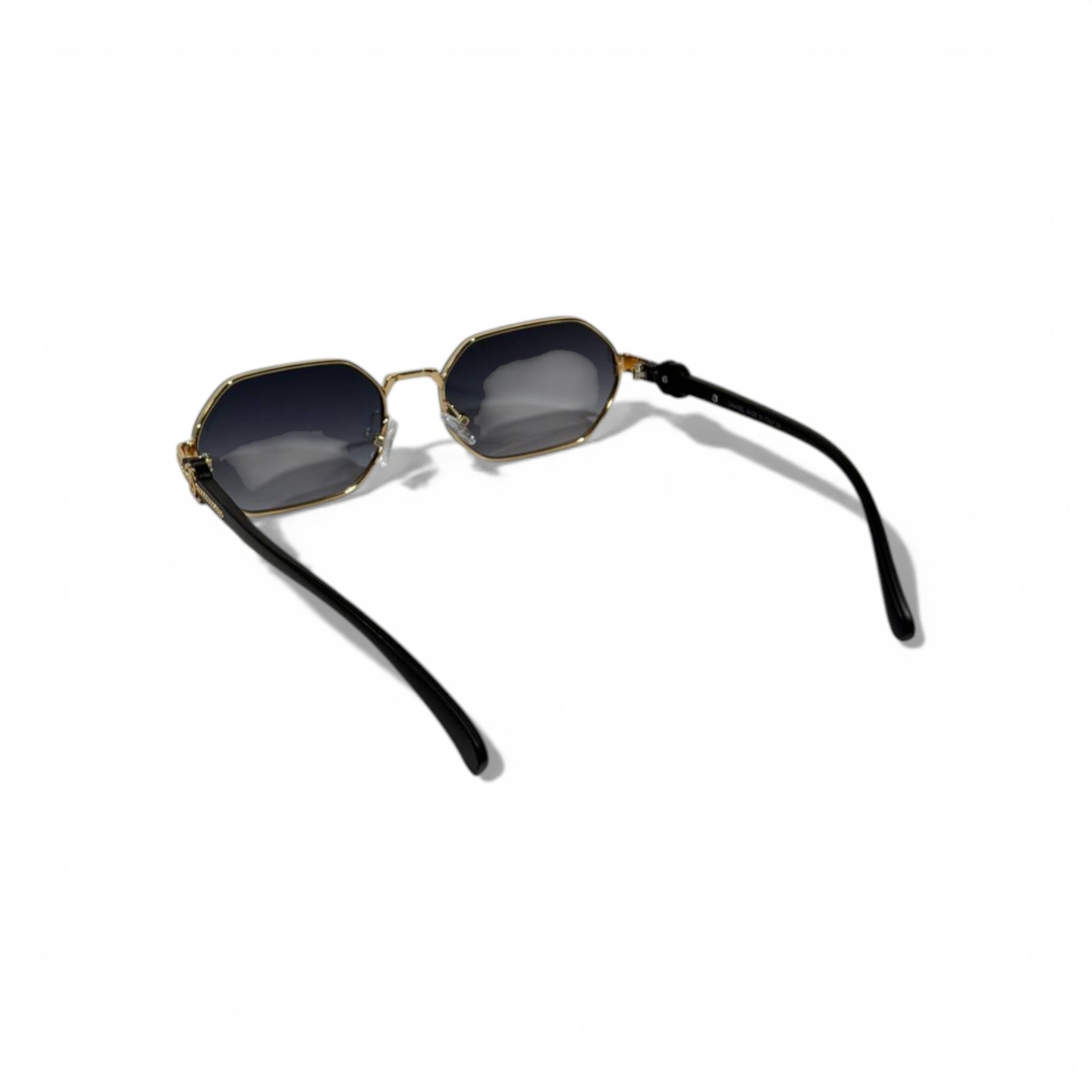 Chanel Geometric Metal Sunglasses – Gold & Black Edition ✨🕶️