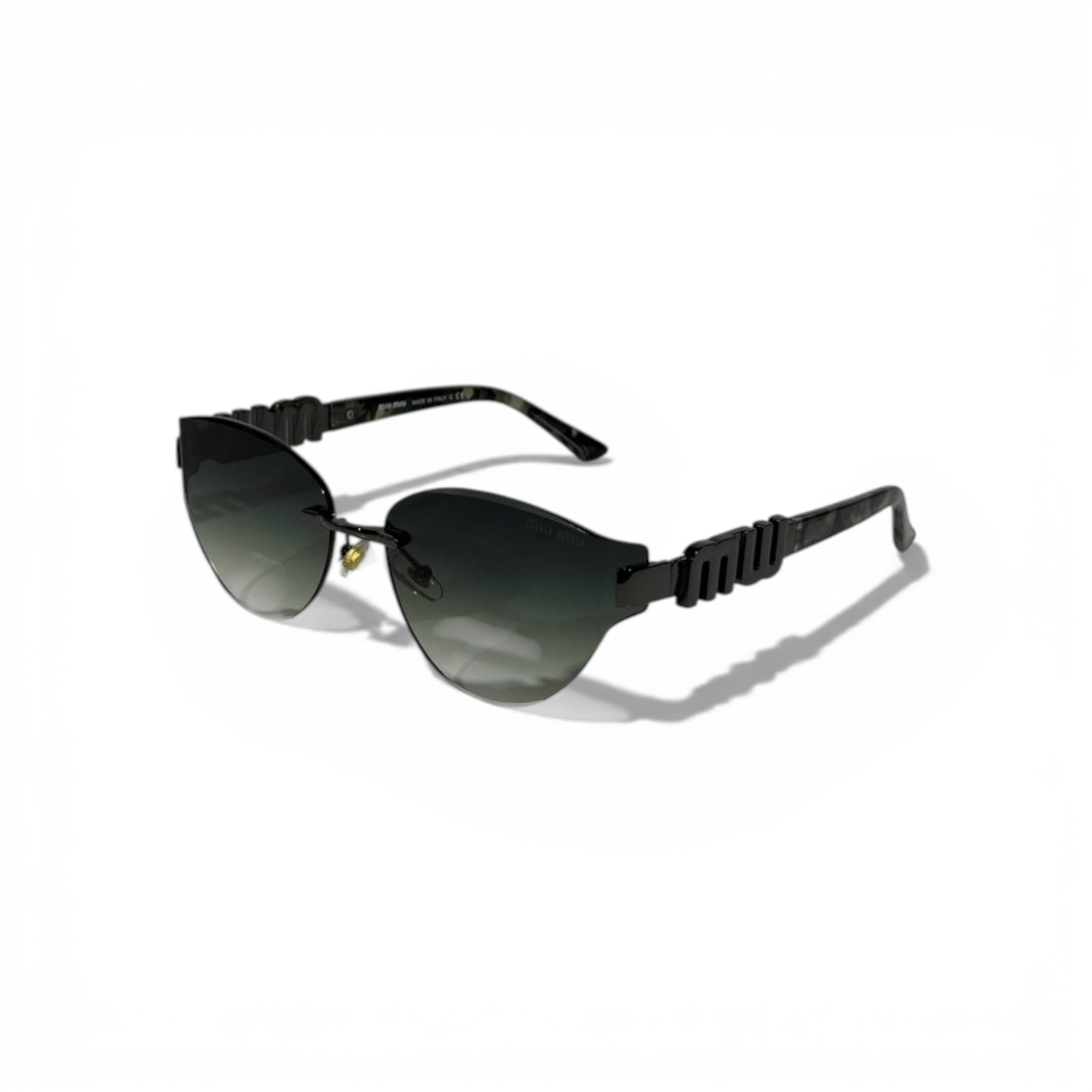 Miu Miu Rimless Cat-Eye Sunglasses – Black Gradient Edition 🖤✨
