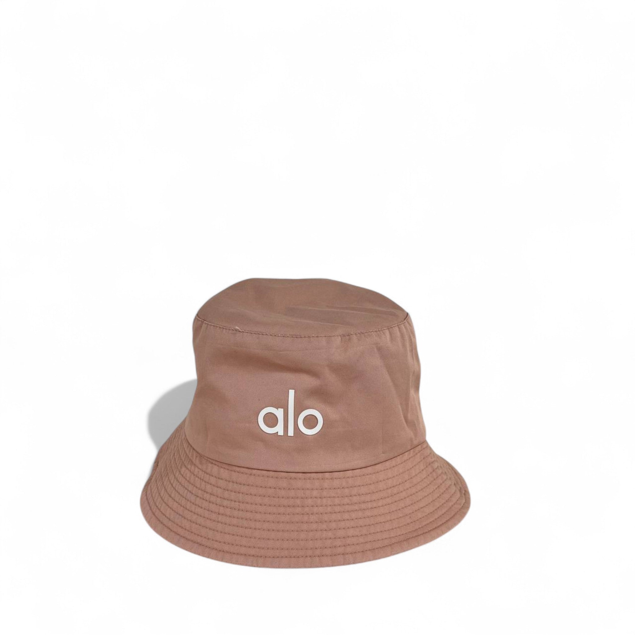 🤎 Alo Brown Logo Bucket Hat – Minimalist Luxury Streetwear