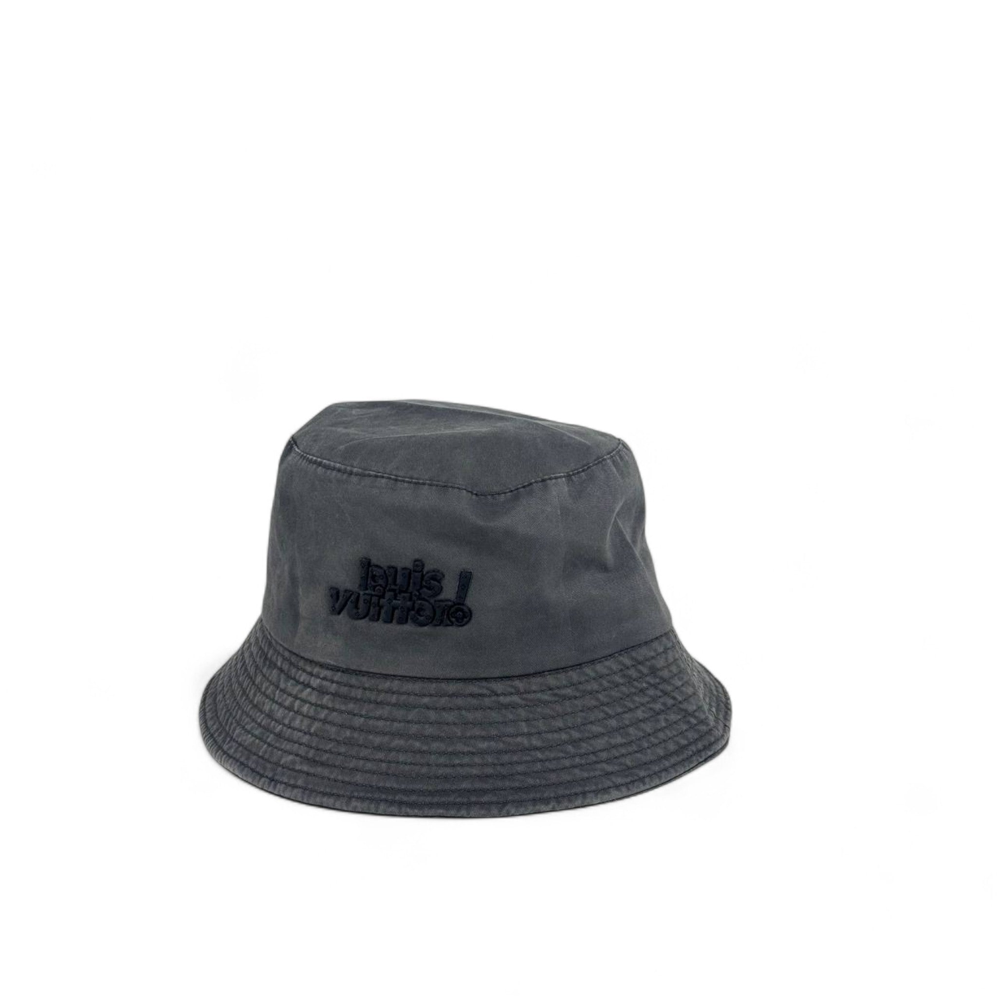 🖤 Louis Vuitton Black Logo Bucket Hat – Luxury Unisex Streetwear