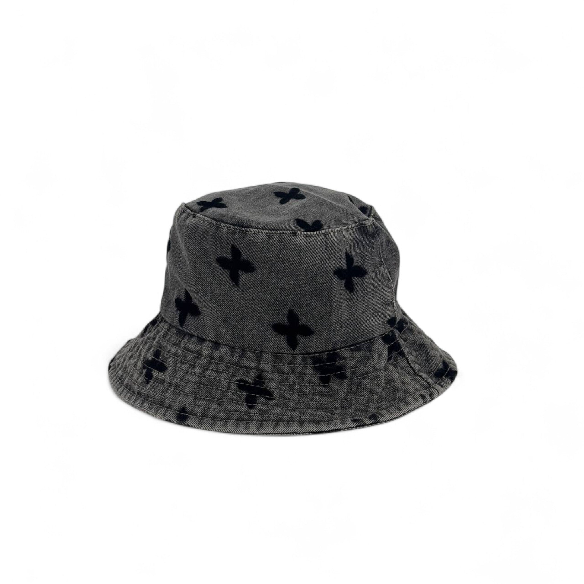 โซ Chrome Hearts Grey Cross Patch Bucket Hat โ Luxury Streetwear