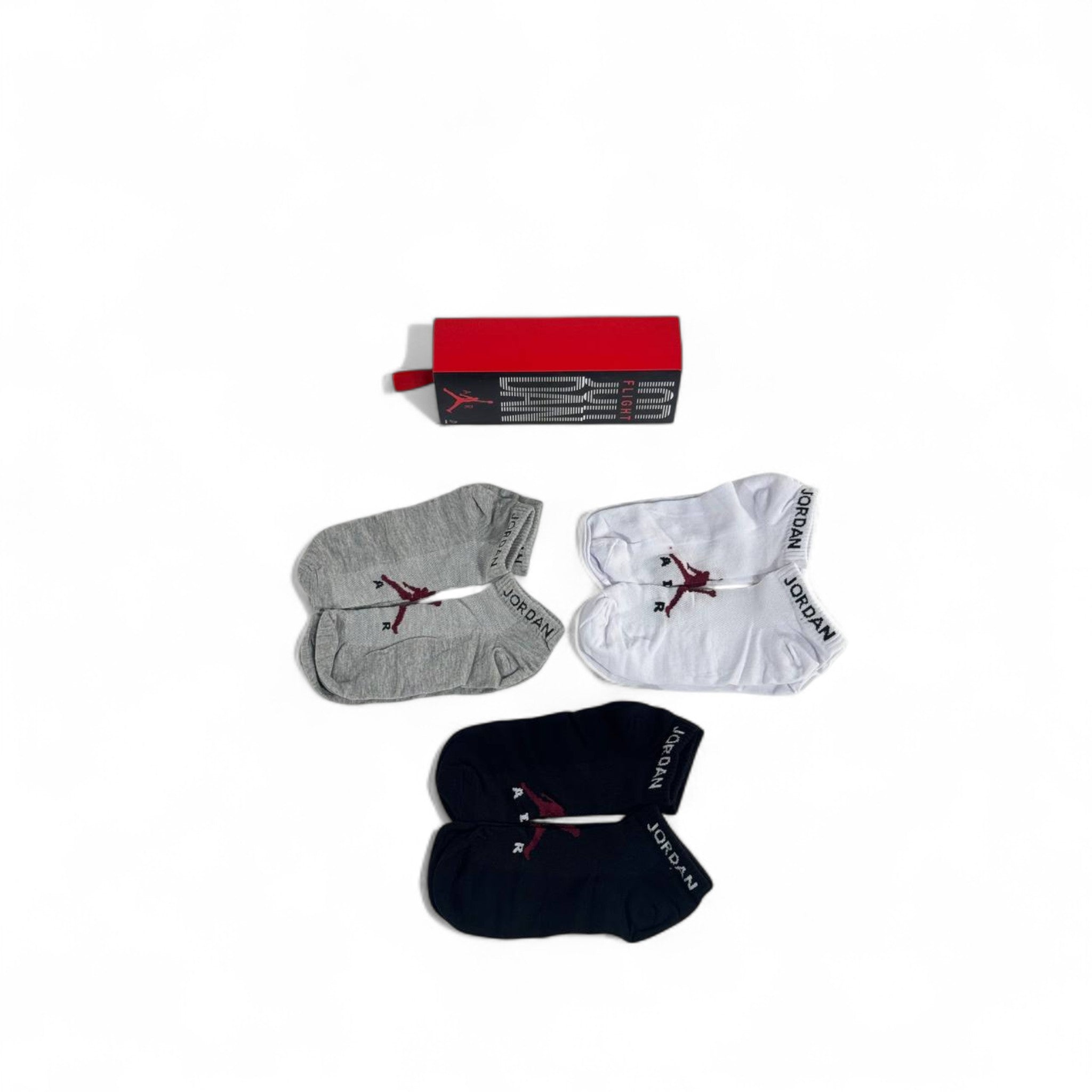 🔥 Jordan Low-Cut Socks Set – 6 Pairs (White, Grey, Black) 🏀✨