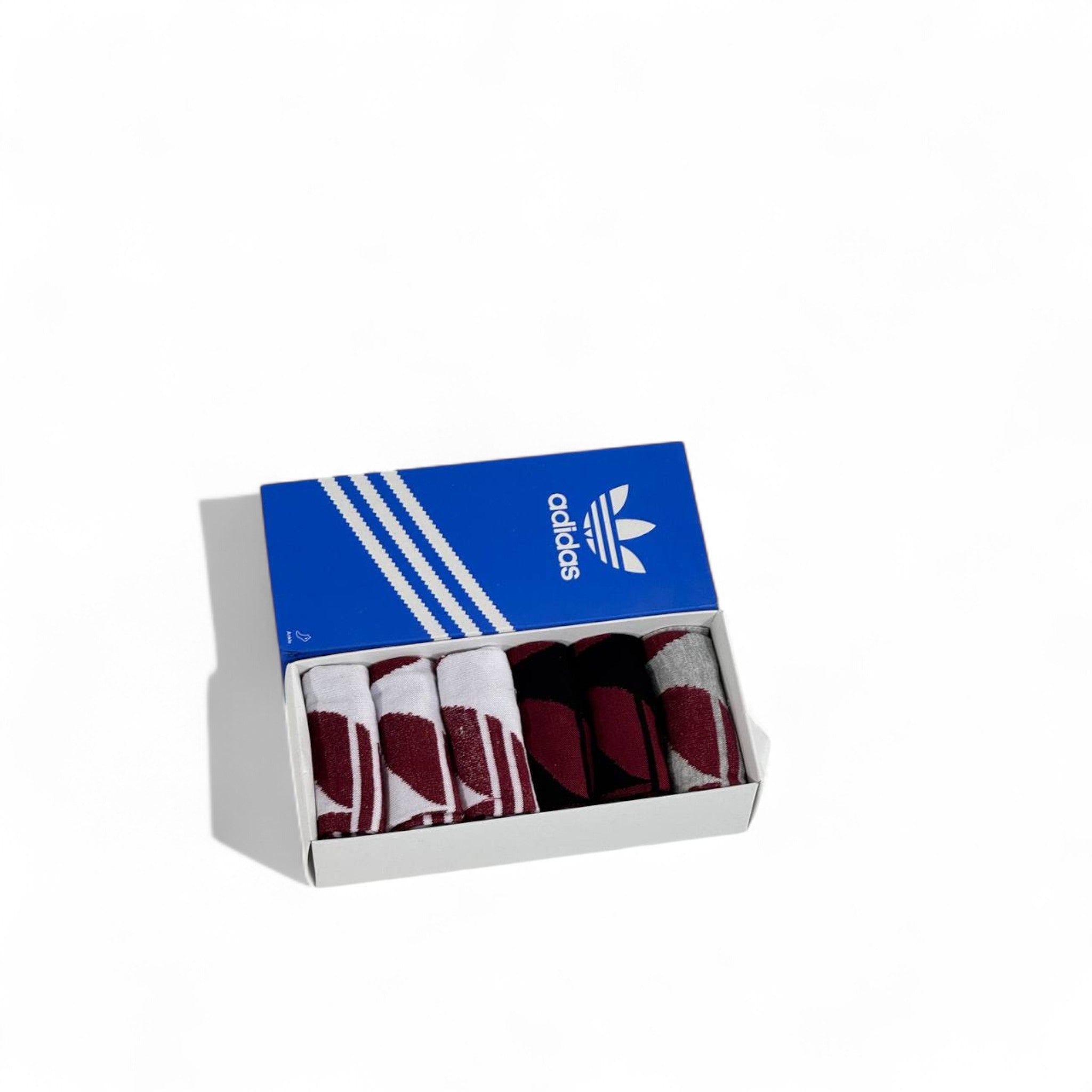 🧦 Adidas Trefoil Low-Cut Socks Set – 6 Pairs (Black, White, Grey) 🔥