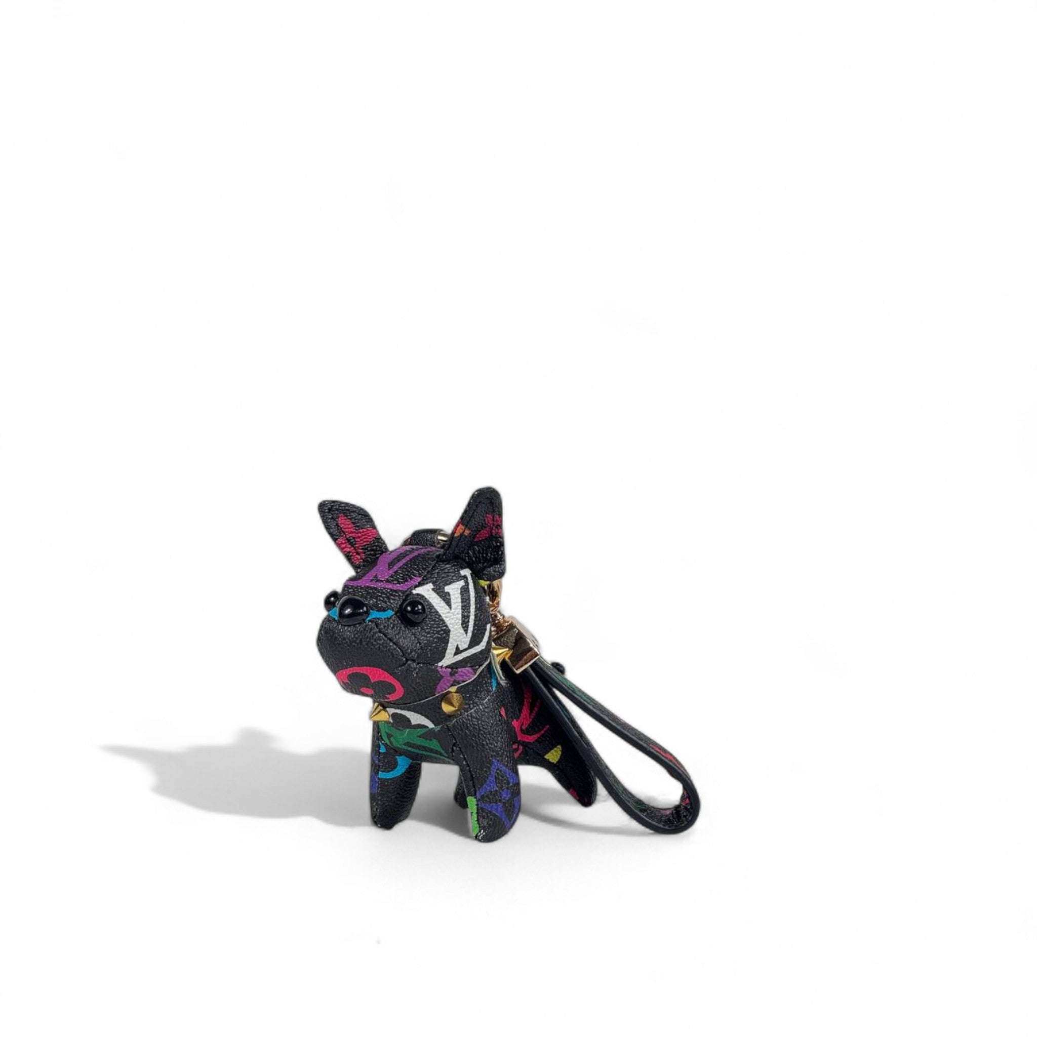🐾 Louis Vuitton Multicolor Monogram Bulldog Keychain – Luxury Bag Charm