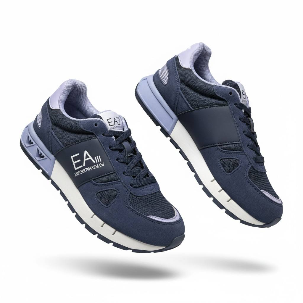 EA7 Emporio Armani Navy Blue Sneakers 💙👟 | Sporty Luxury Everyday Comfort 🔥✨