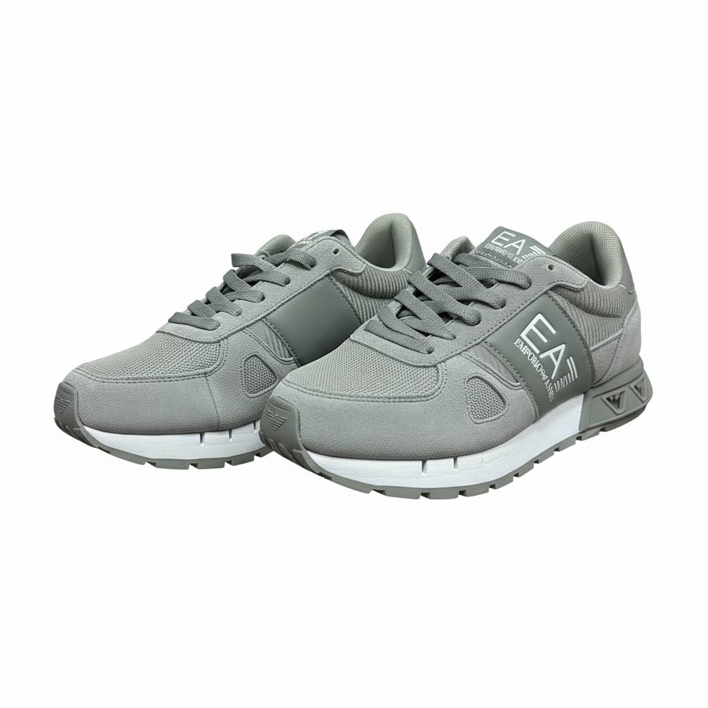 EA7 Emporio Armani Grey Sneakers 🩶👟 | Minimal Sport Luxury 🔥✨