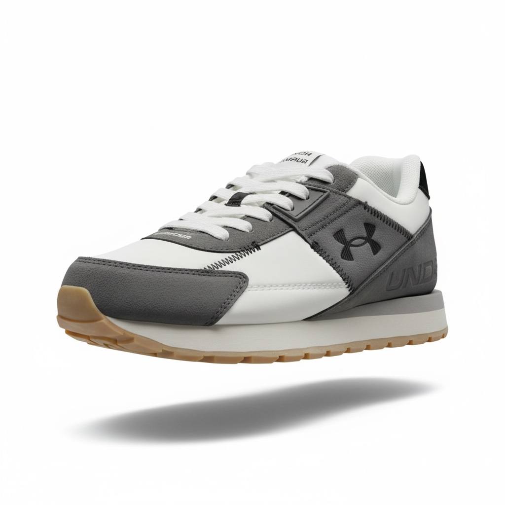 Under Armour White & Grey Sneakers 🤍🩶👟 | Clean Sport Performance Style ⚡🔥