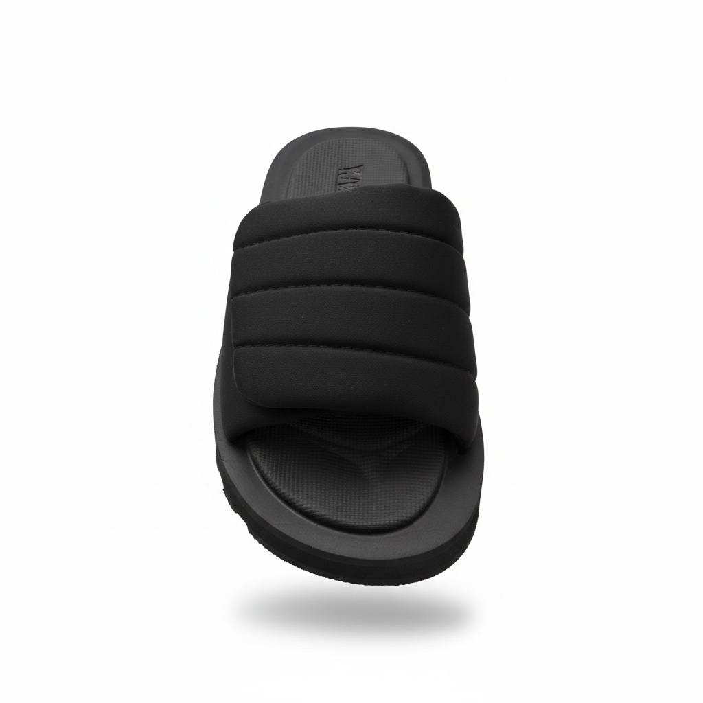ZARA Black Padded Slides 🖤👣 | Minimal Everyday Comfort 🔥✨