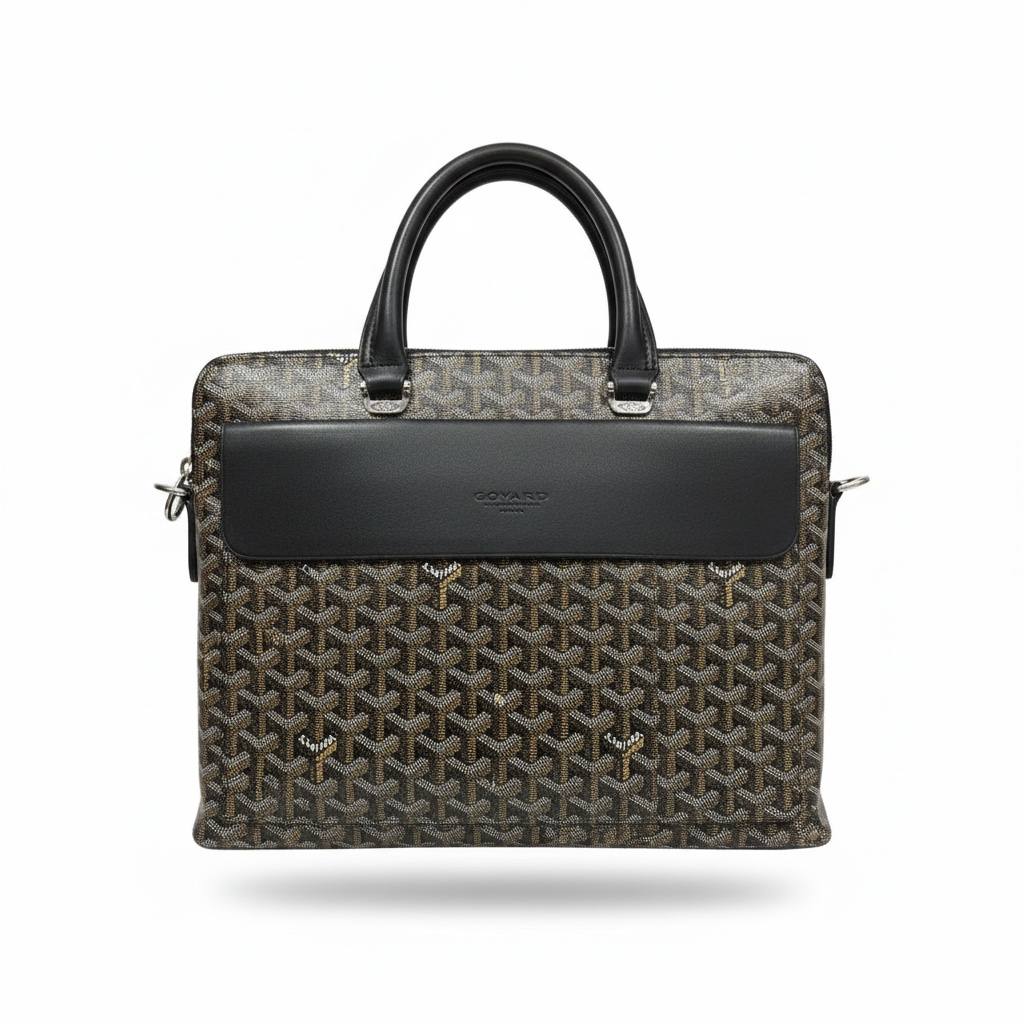 Goyard Black & Brown Monogram Briefcase 🖤🤎💼 | Executive Luxury Statement ✨🔥