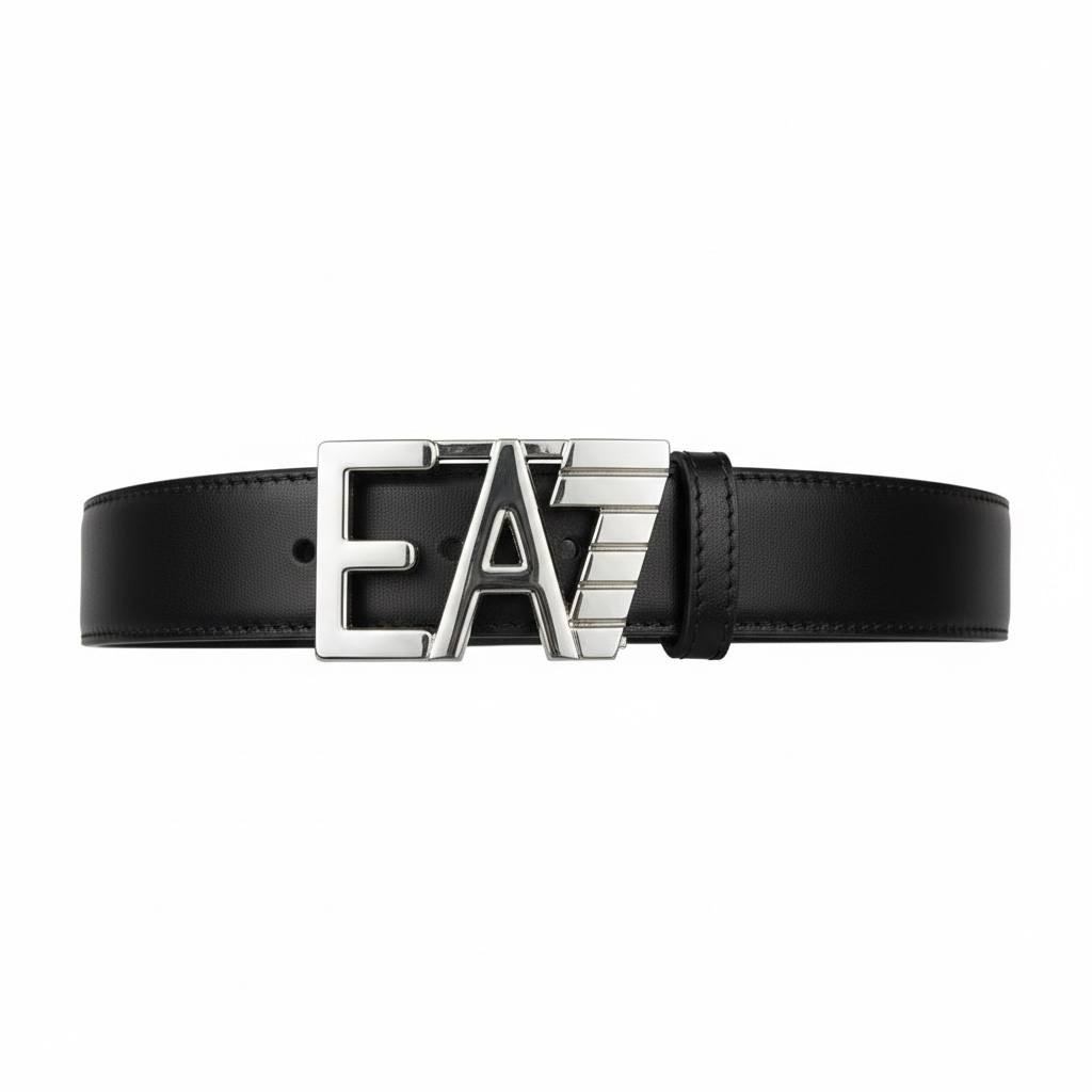 EA7 Emporio Armani Logo Buckle Belt 🖤✨ | Clean Luxury Statement Accessory 🔥-120cm