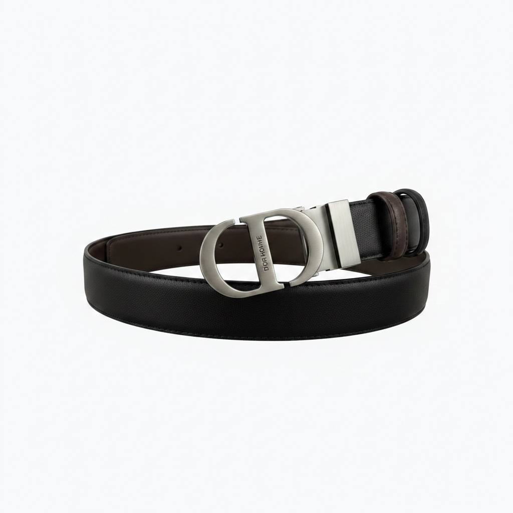 ✨ Dior Homme CD Reversible Leather Belt 115CM – Black & Brown