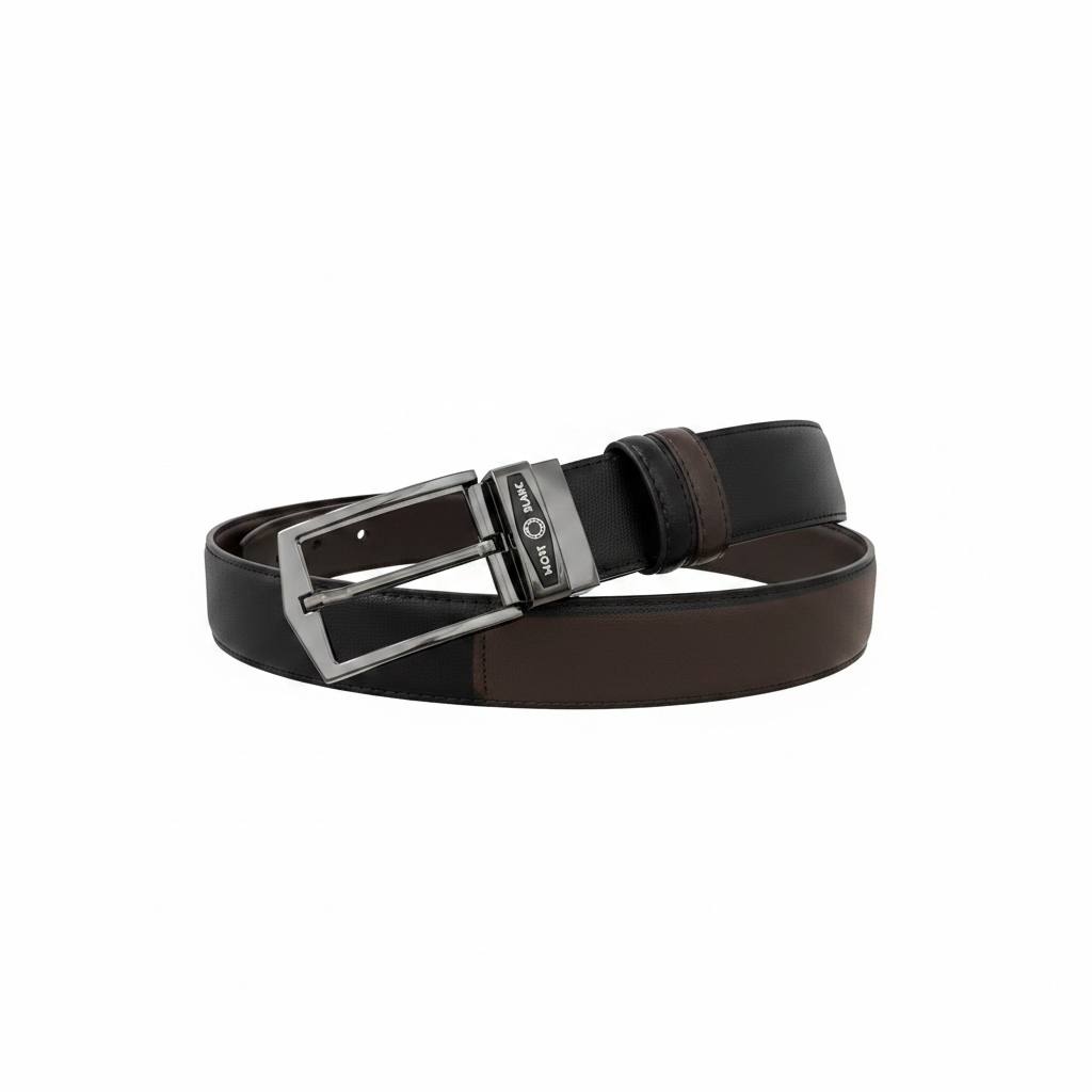 ✨ Montblanc Reversible Leather Belt 120CM – Black & Brown