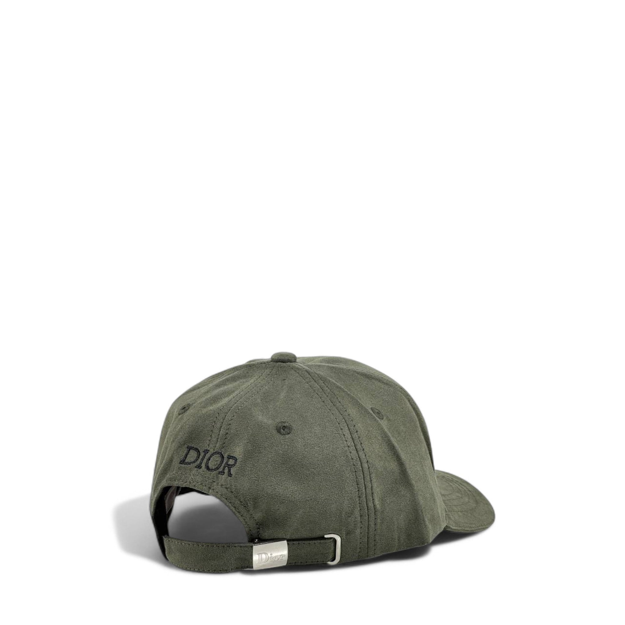 Dior Green Suede Cap 💚 | Luxury Designer Hat with Embroidered Logo